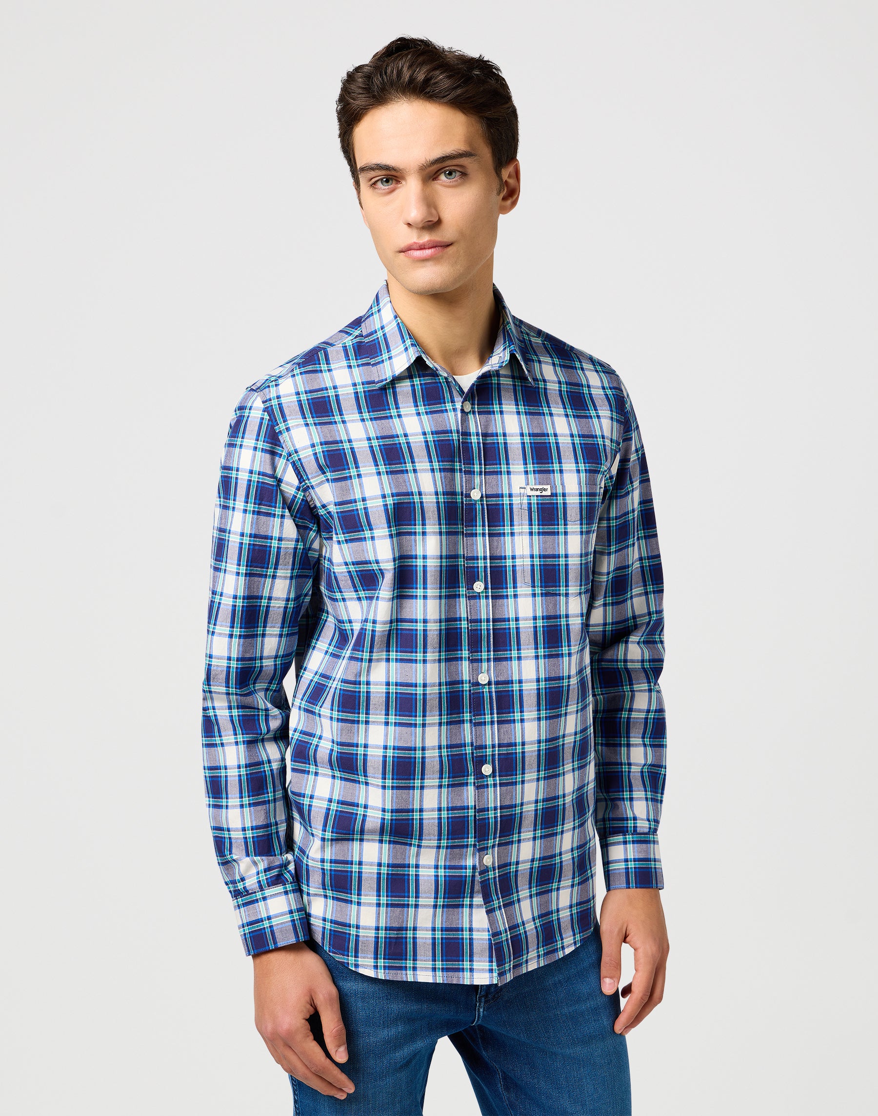 1 pt Shirt in Navy Chemises Wrangler