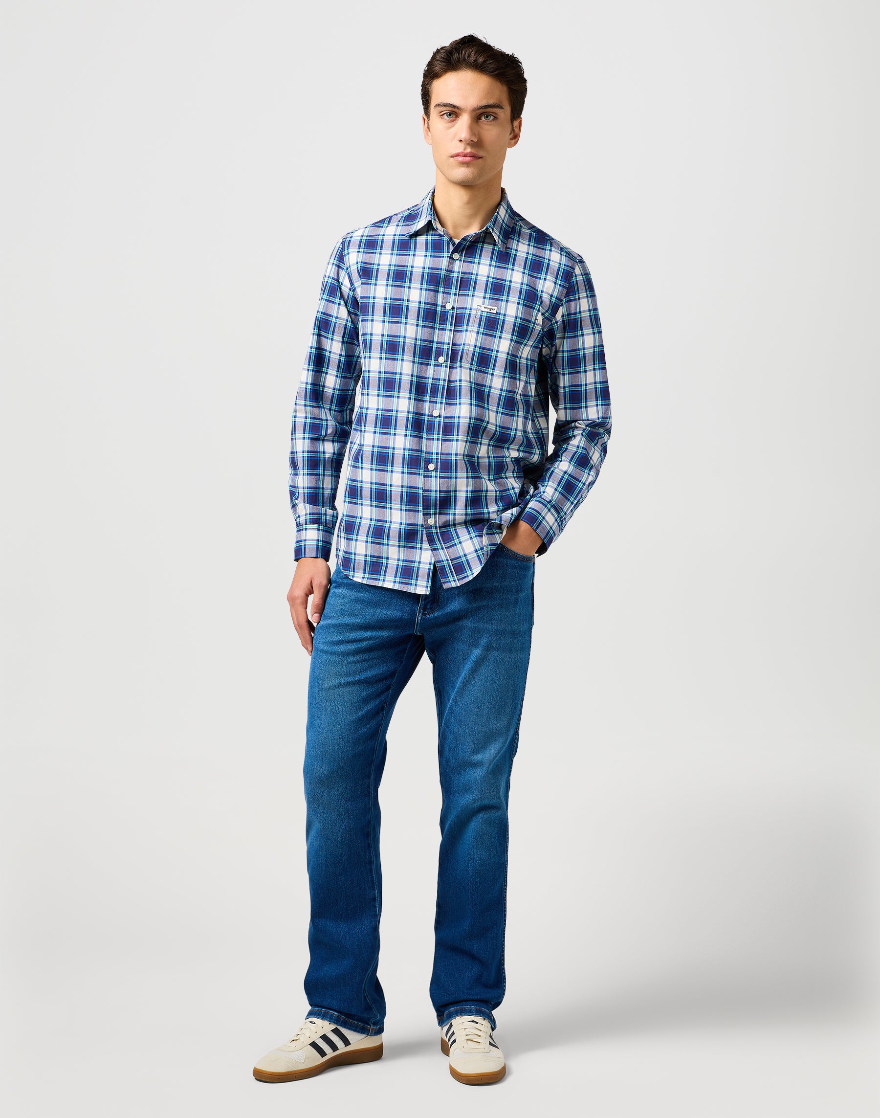 1 pt Shirt in Navy Chemises Wrangler