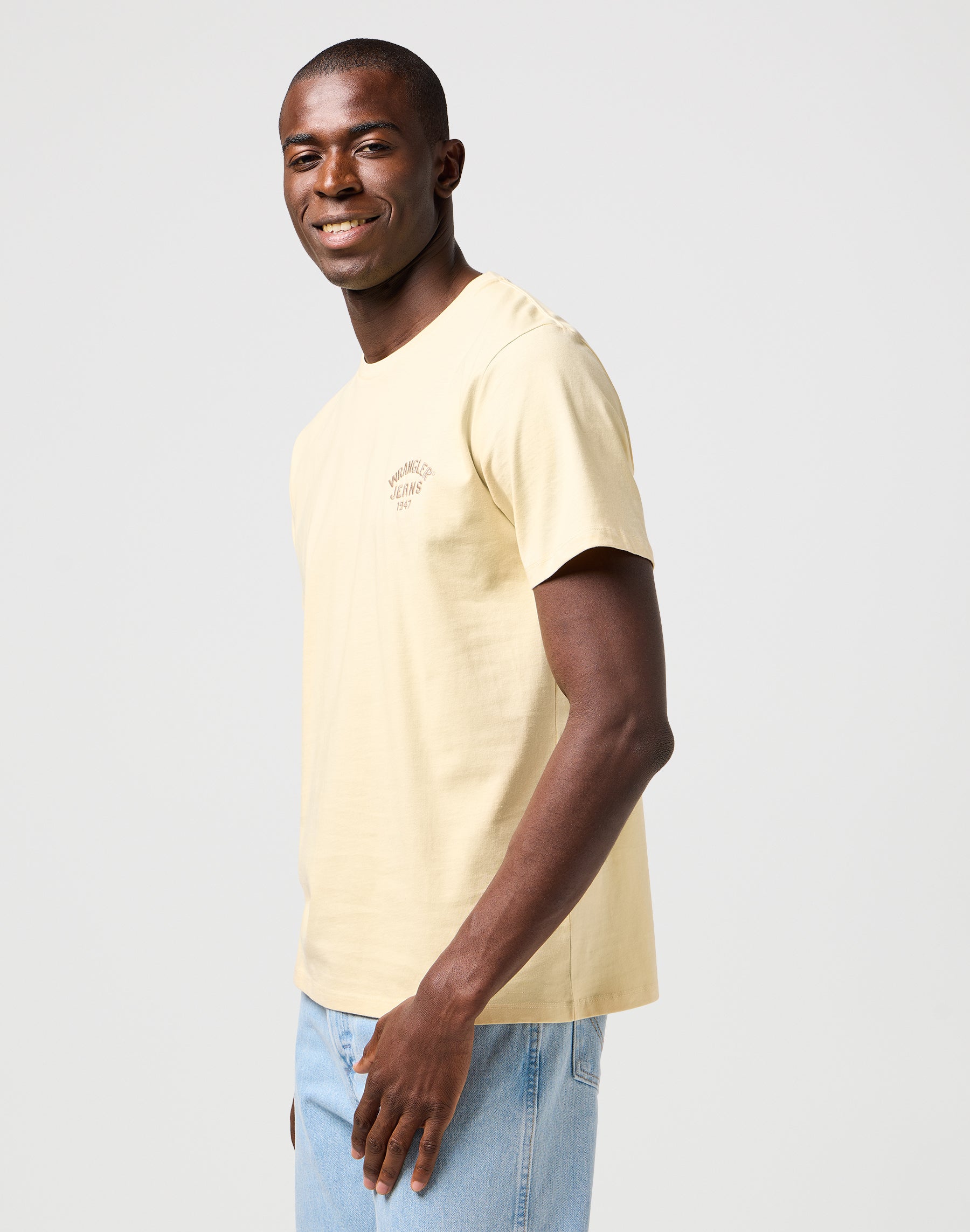 Small Logo Tee en crêpe de banane T-shirts Wrangler