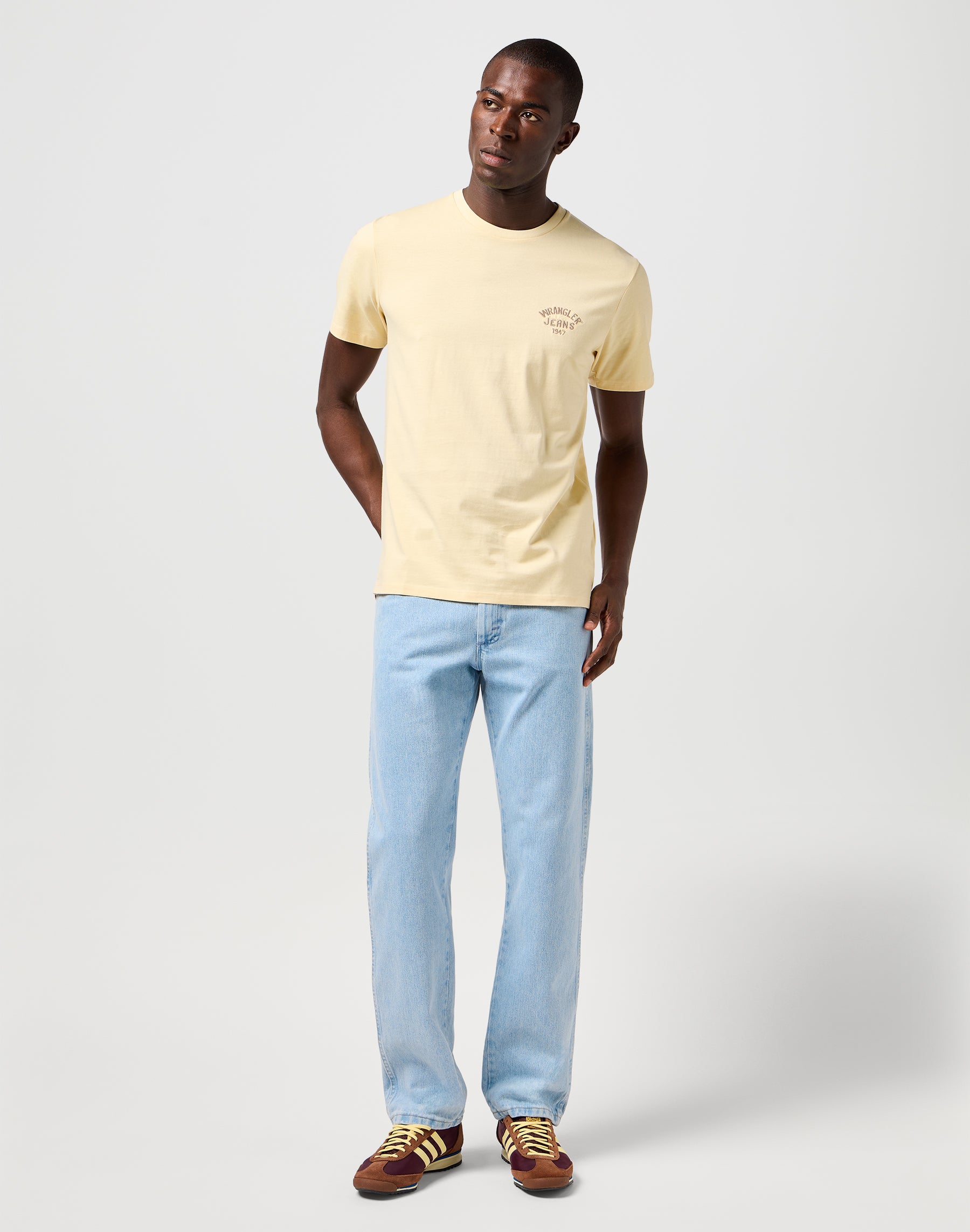 Small Logo Tee en crêpe de banane T-shirts Wrangler