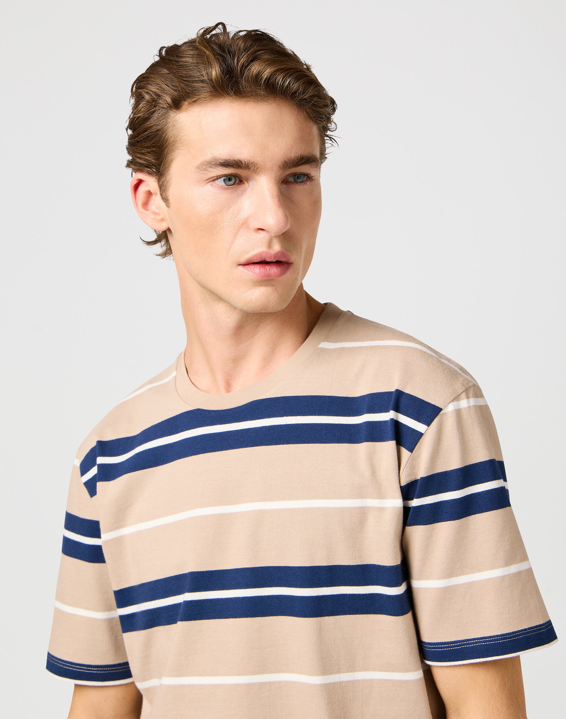 Stripe Tee dans Timberwolf T-shirts Wrangler