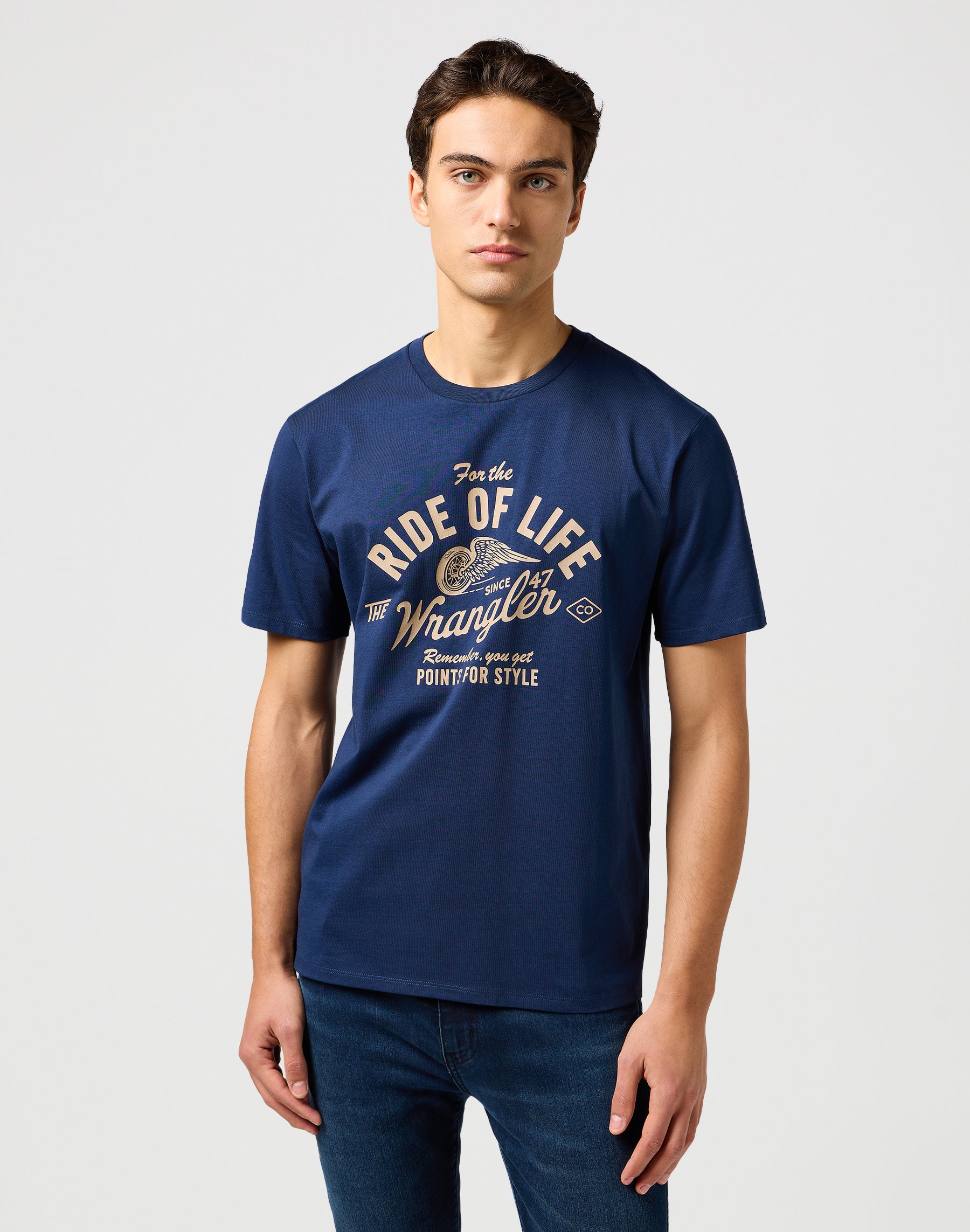 Americana Tee in Navy T-shirts Wrangler