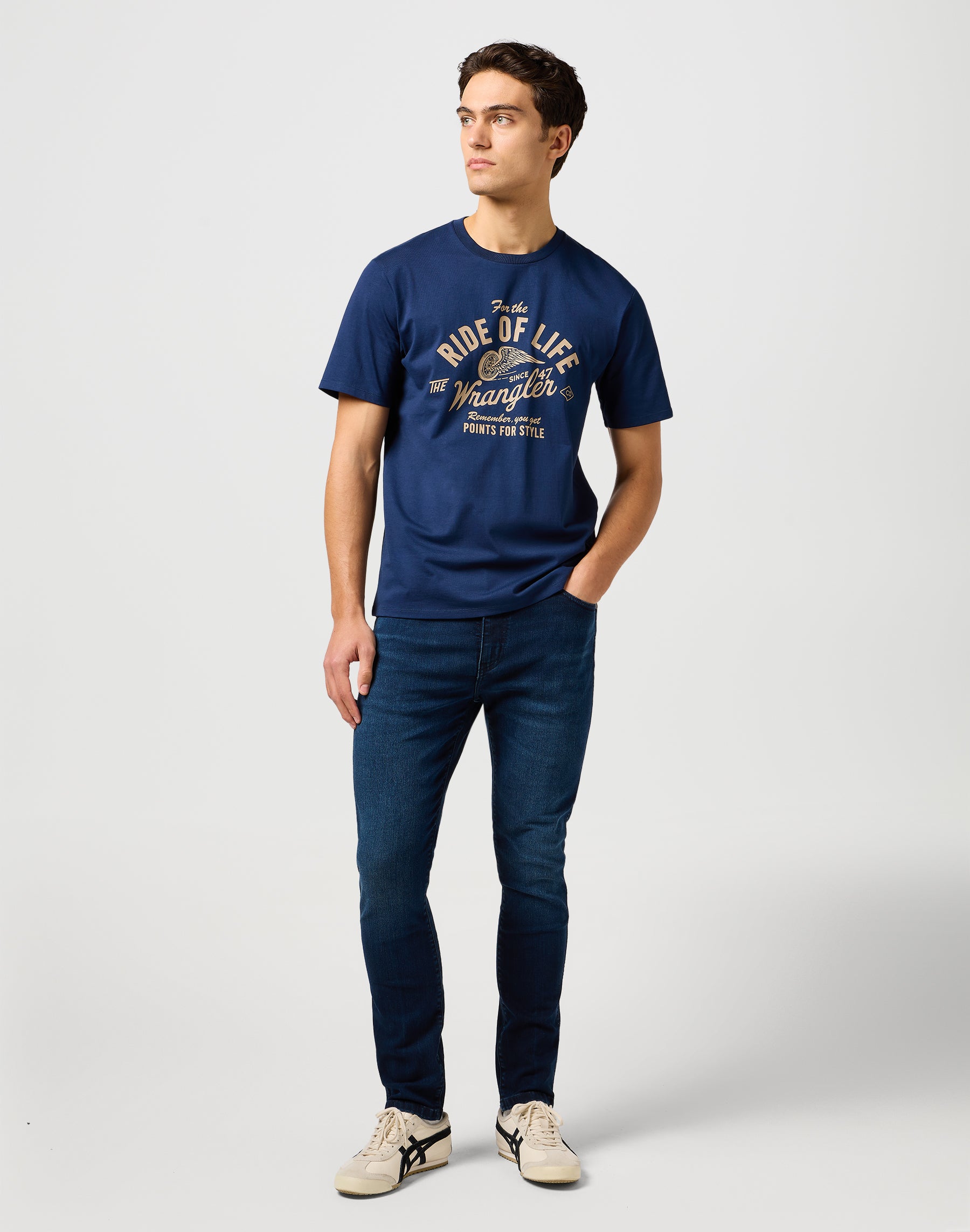 Americana Tee in Navy T-shirts Wrangler