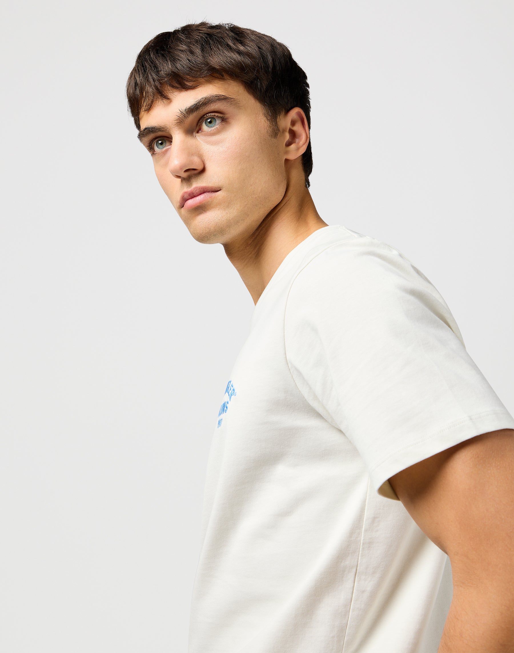 Small Logo Tee in Vintage White T-shirts Wrangler