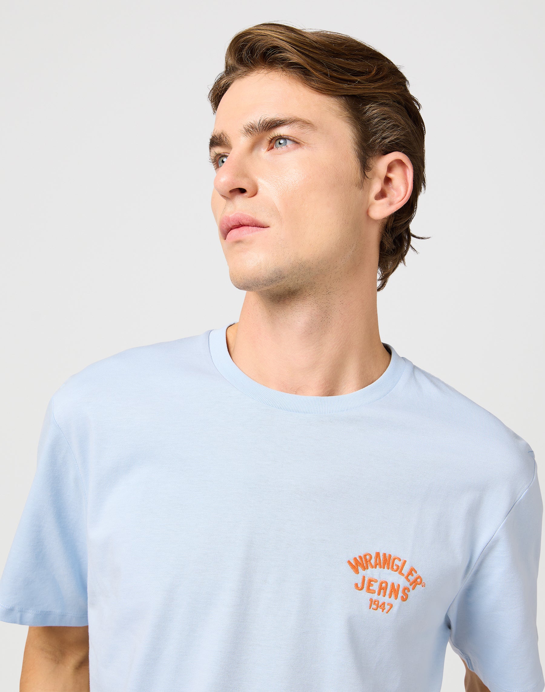 Small Logo Tee in Niagara Mist T-shirts Wrangler