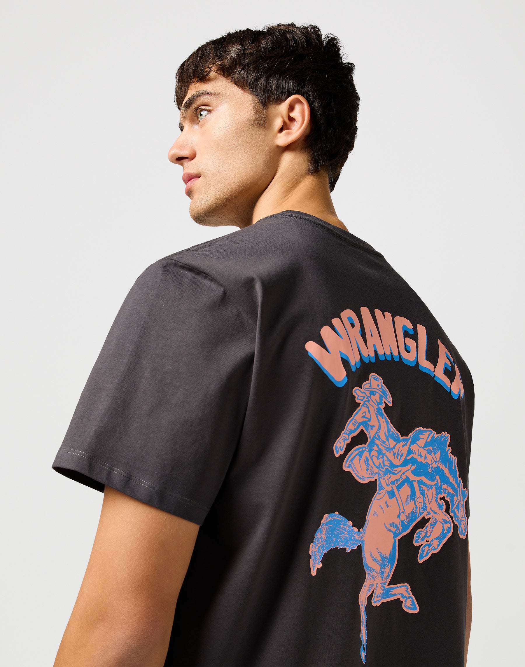 Graphic Tee in Faded Black T-shirts Wrangler