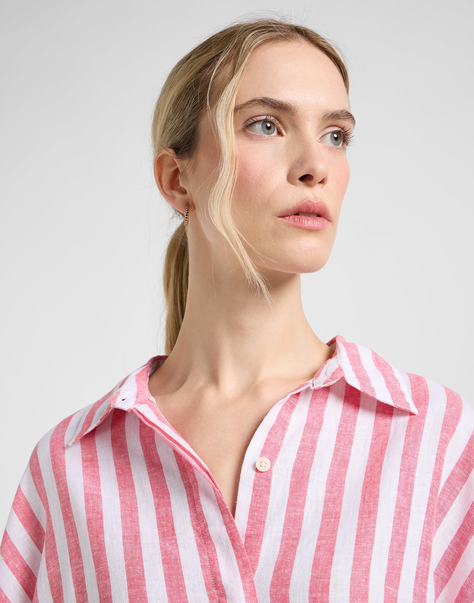 Elasticated Shirt in Lychee Awning Chemises Lee