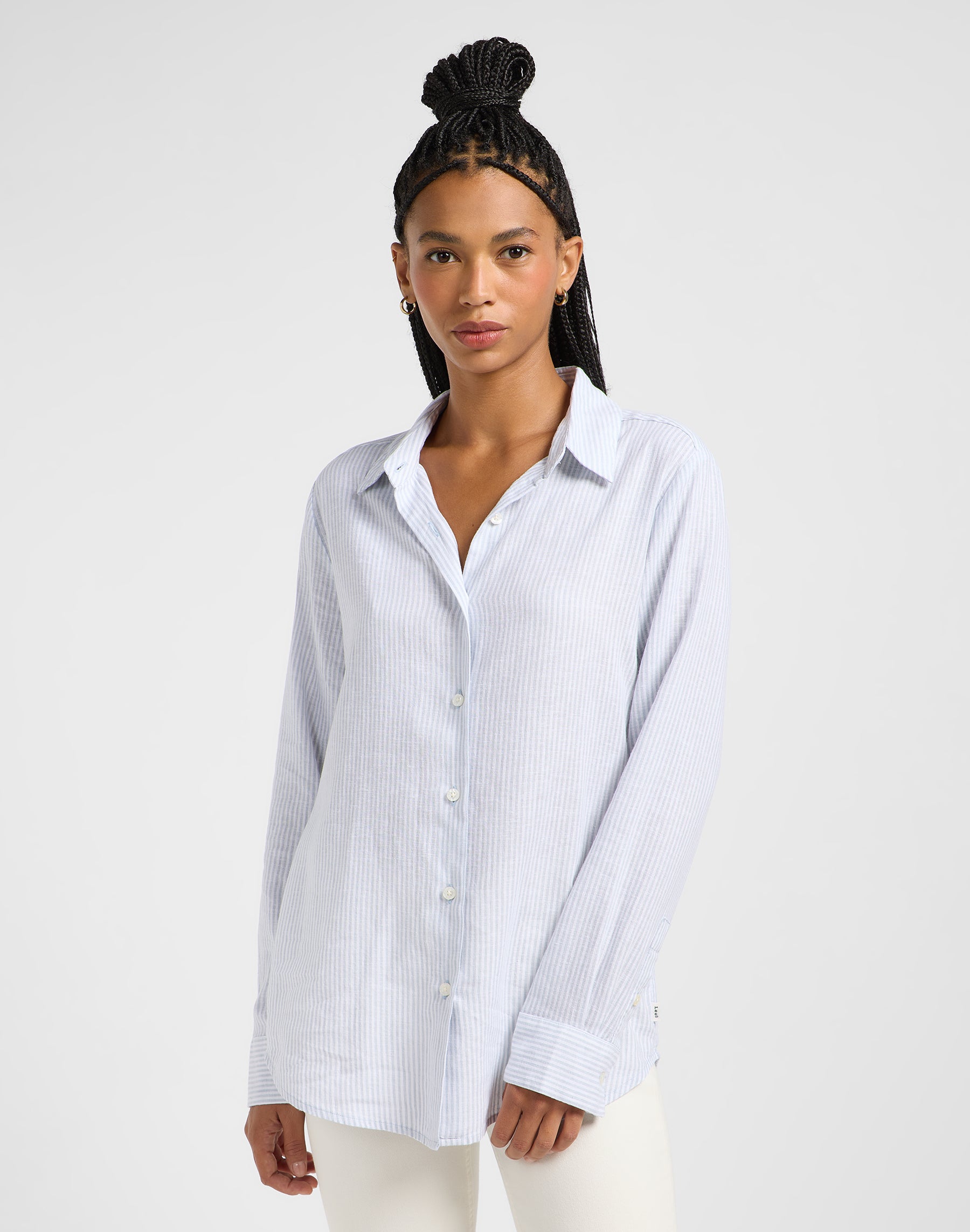 Chemise Pocketless in Concrete Pinstripe Chemises Lee