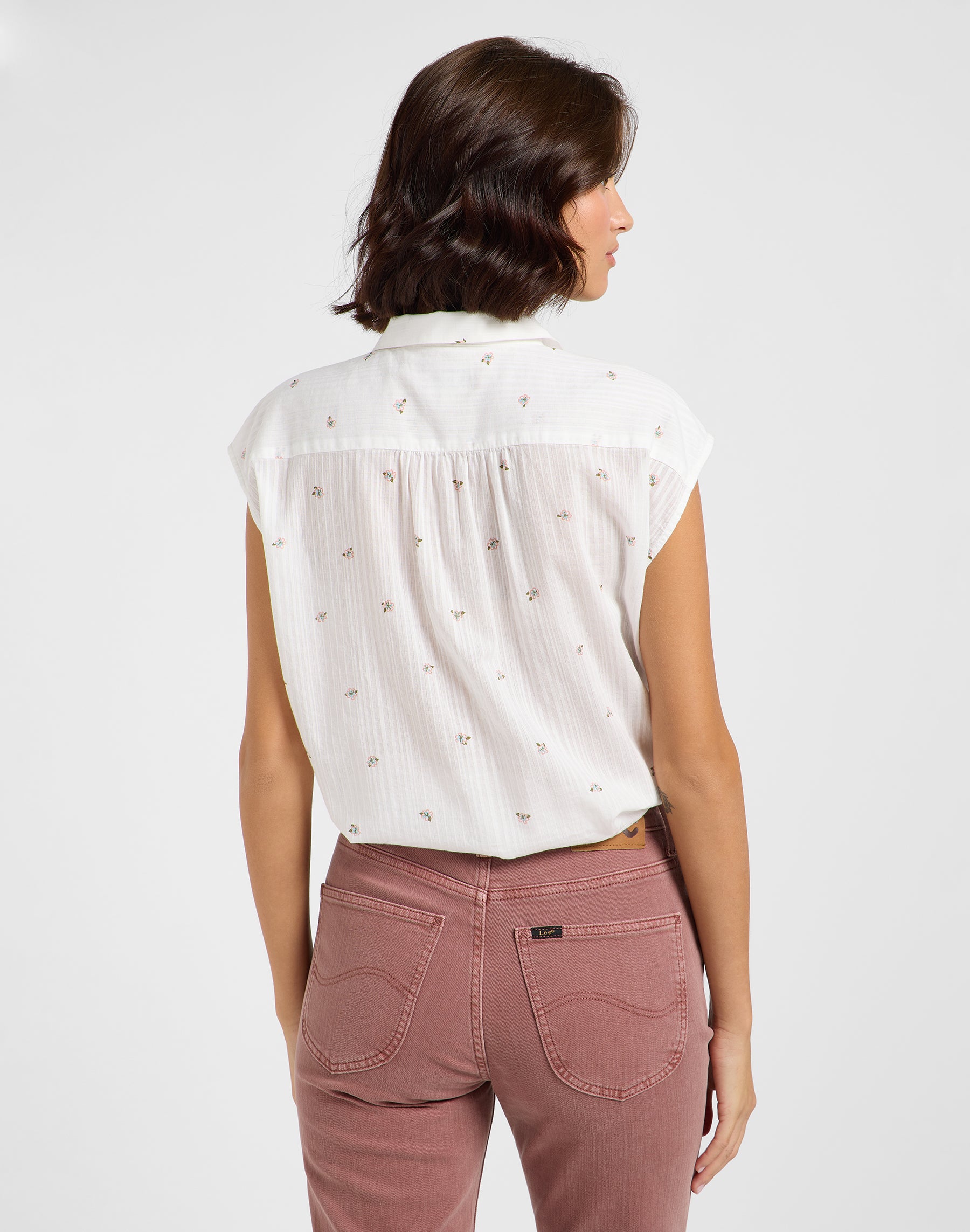 Cap Sleeve Shirt in Grove Floral Chemises Lee