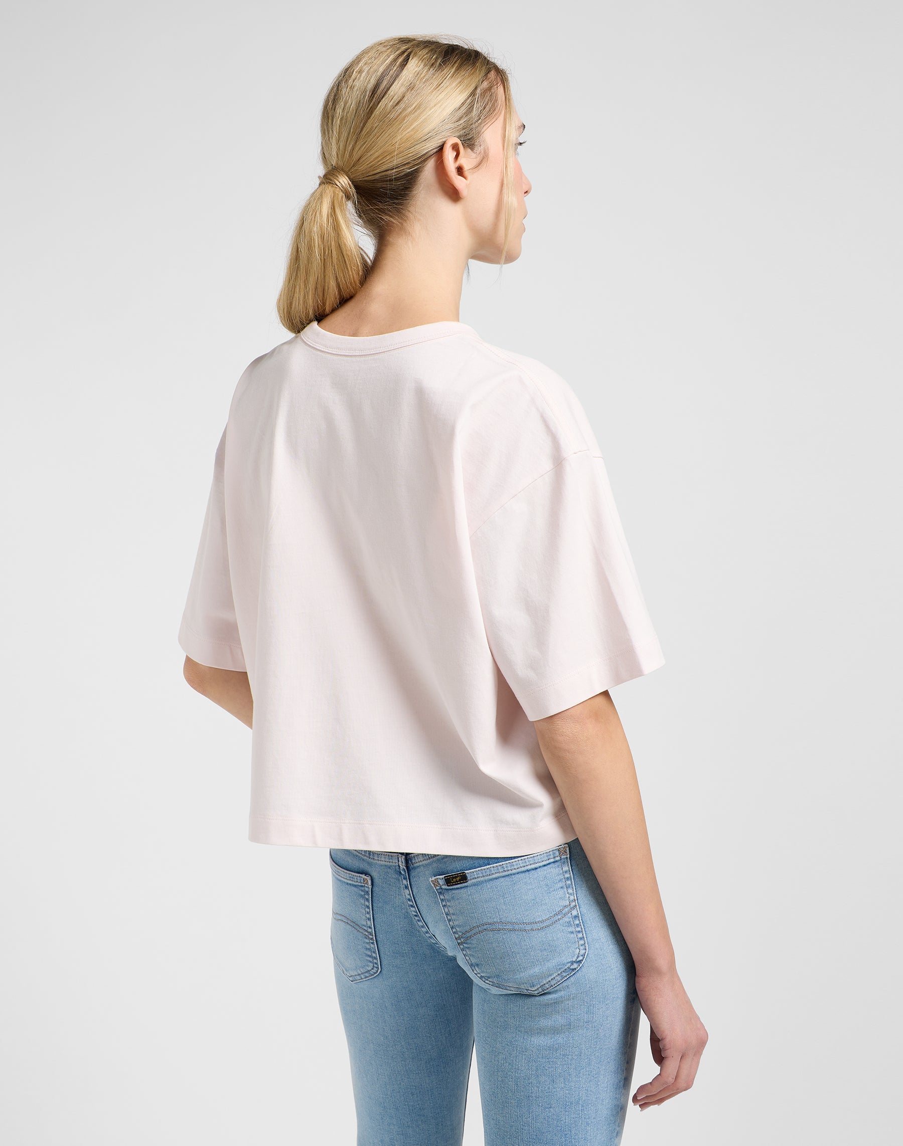 Cropped Boxy Tee in Frost Pink T-shirts Lee