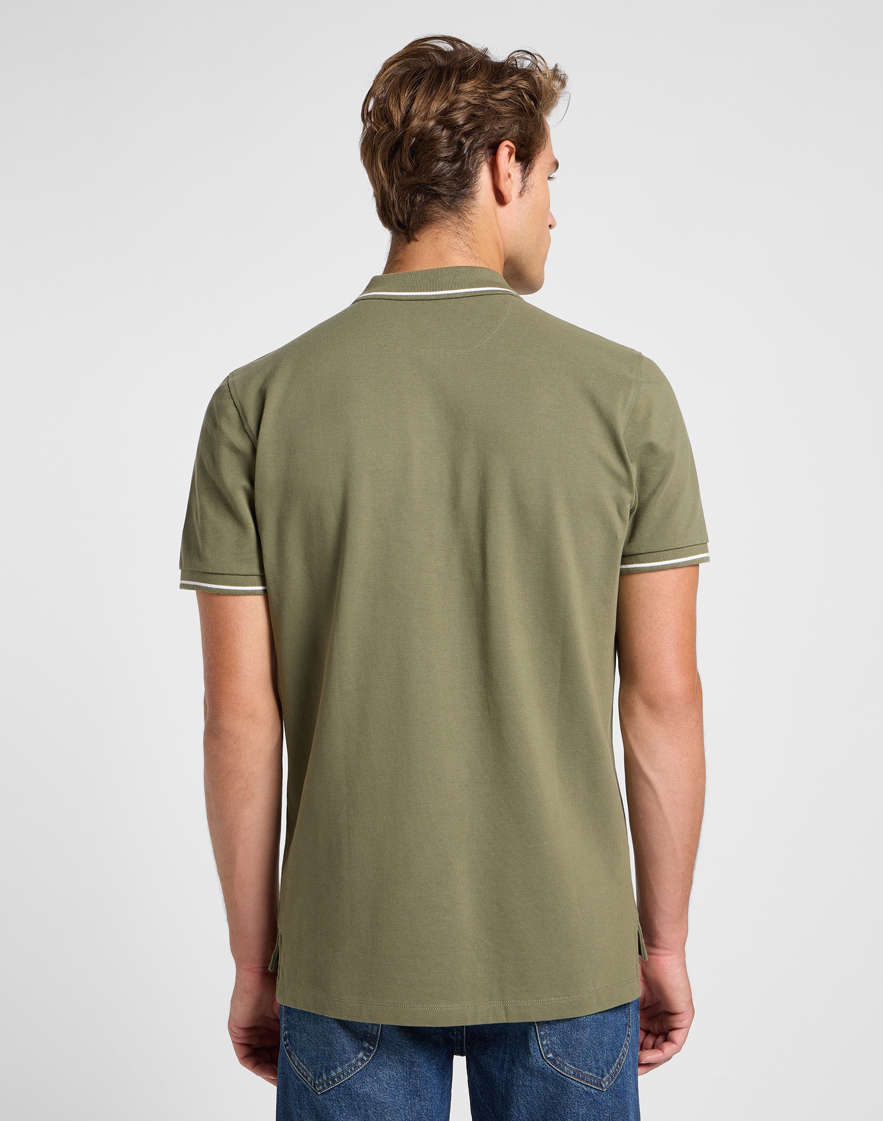 Polo piqué en vert mercantile T-shirts Lee