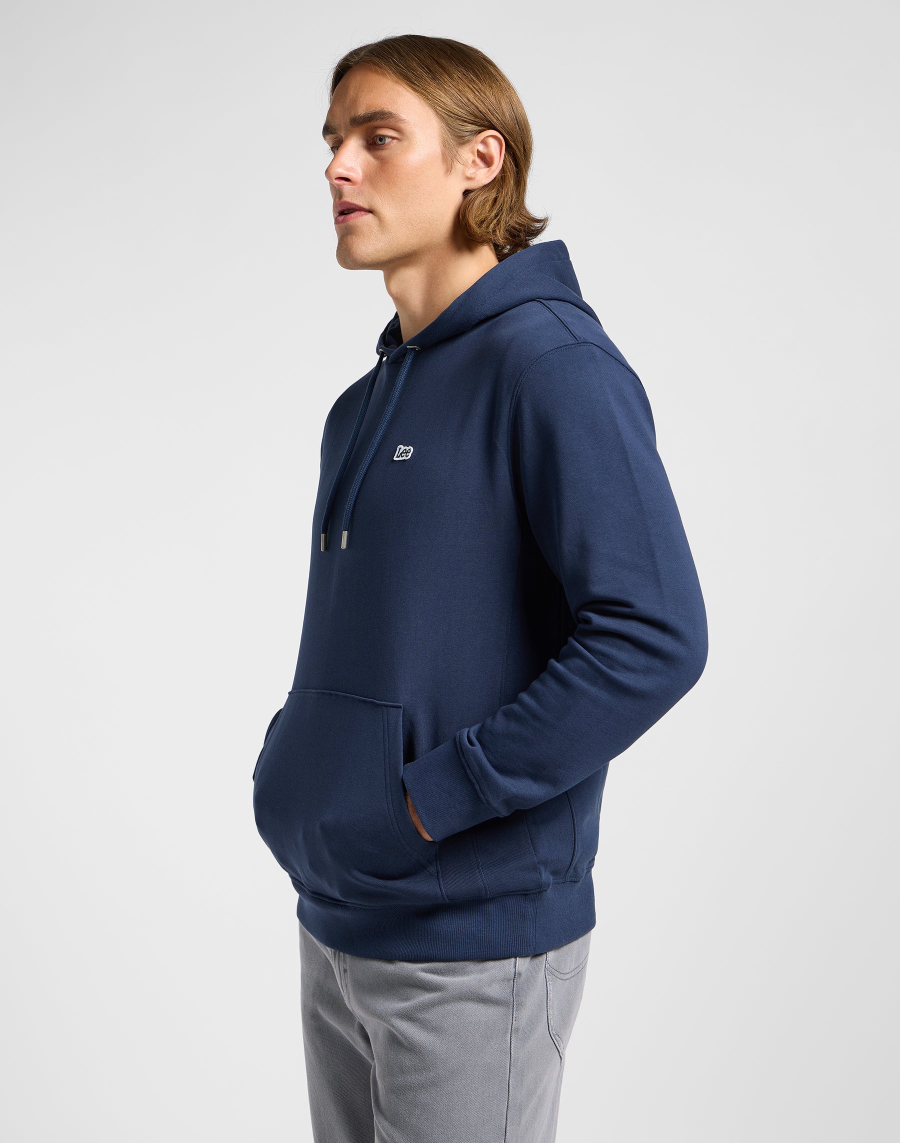 Sweat à capuche Plain en Mood Indigo Lee