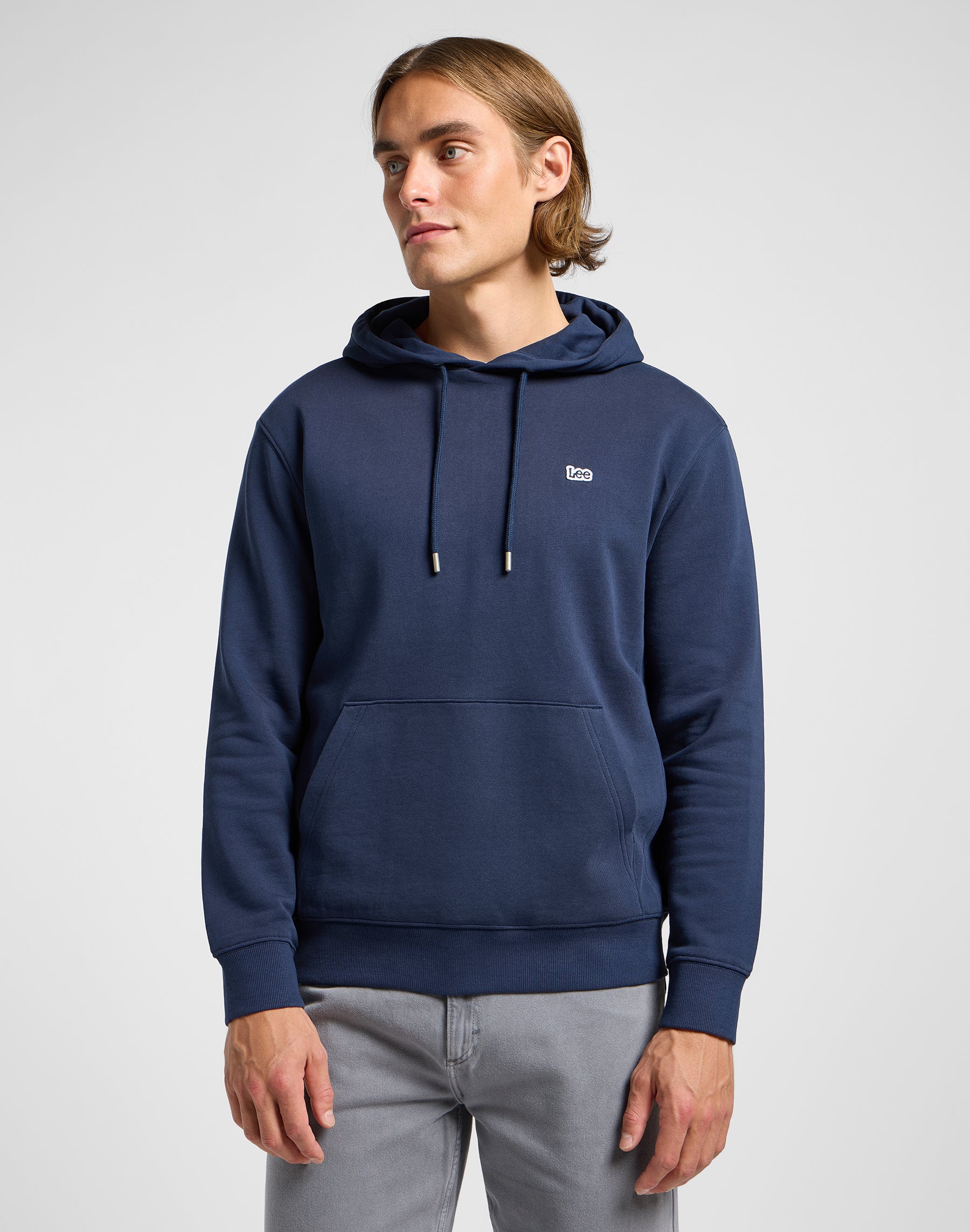 Sweat à capuche Plain en Mood Indigo Lee