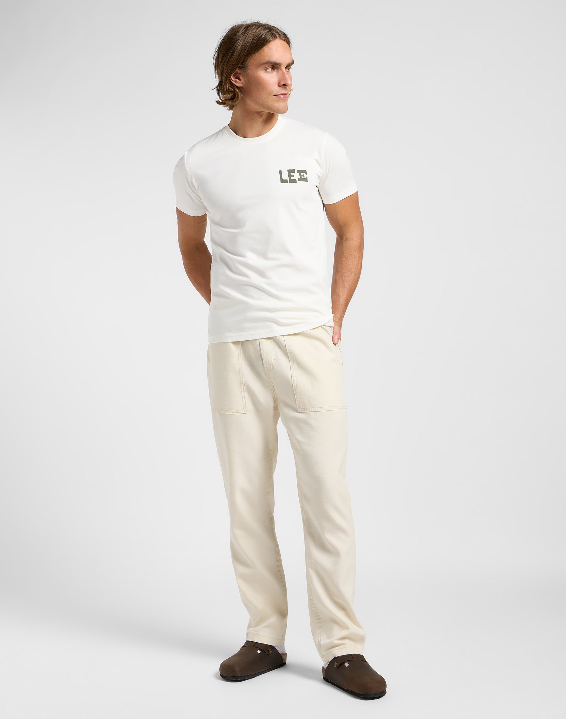 Utility Drawstring Pantalon en Soy Bean Pantalon Lee