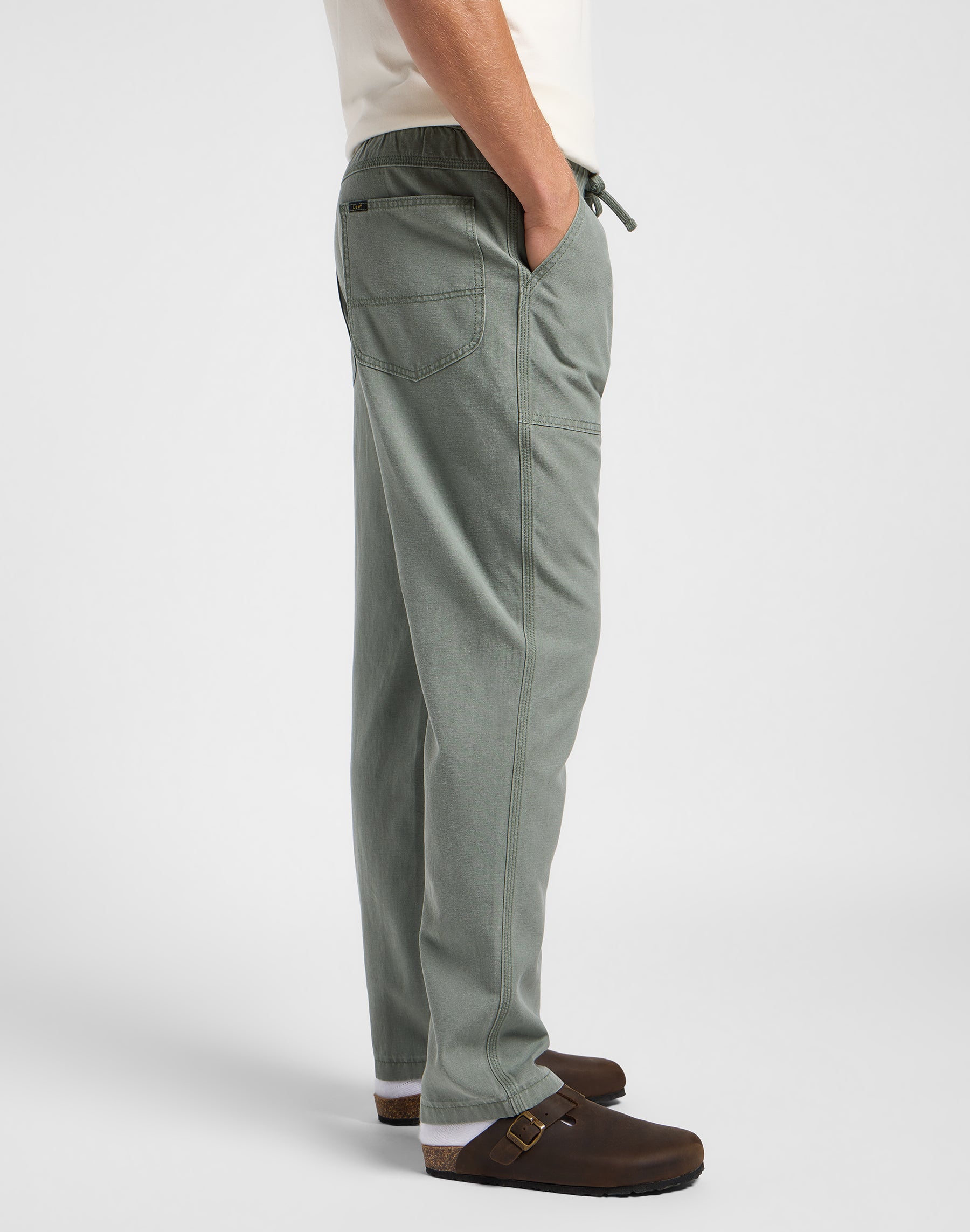 Pantalon Utility Drawstring en Olive Grove Pantalon Lee