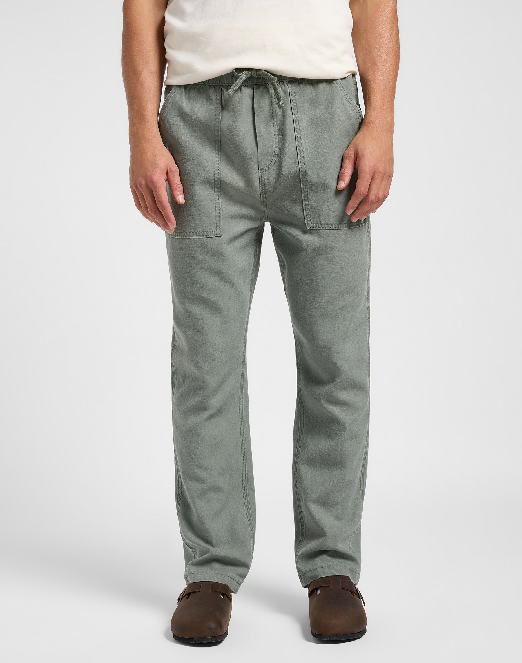 Pantalon Utility Drawstring en Olive Grove Pantalon Lee