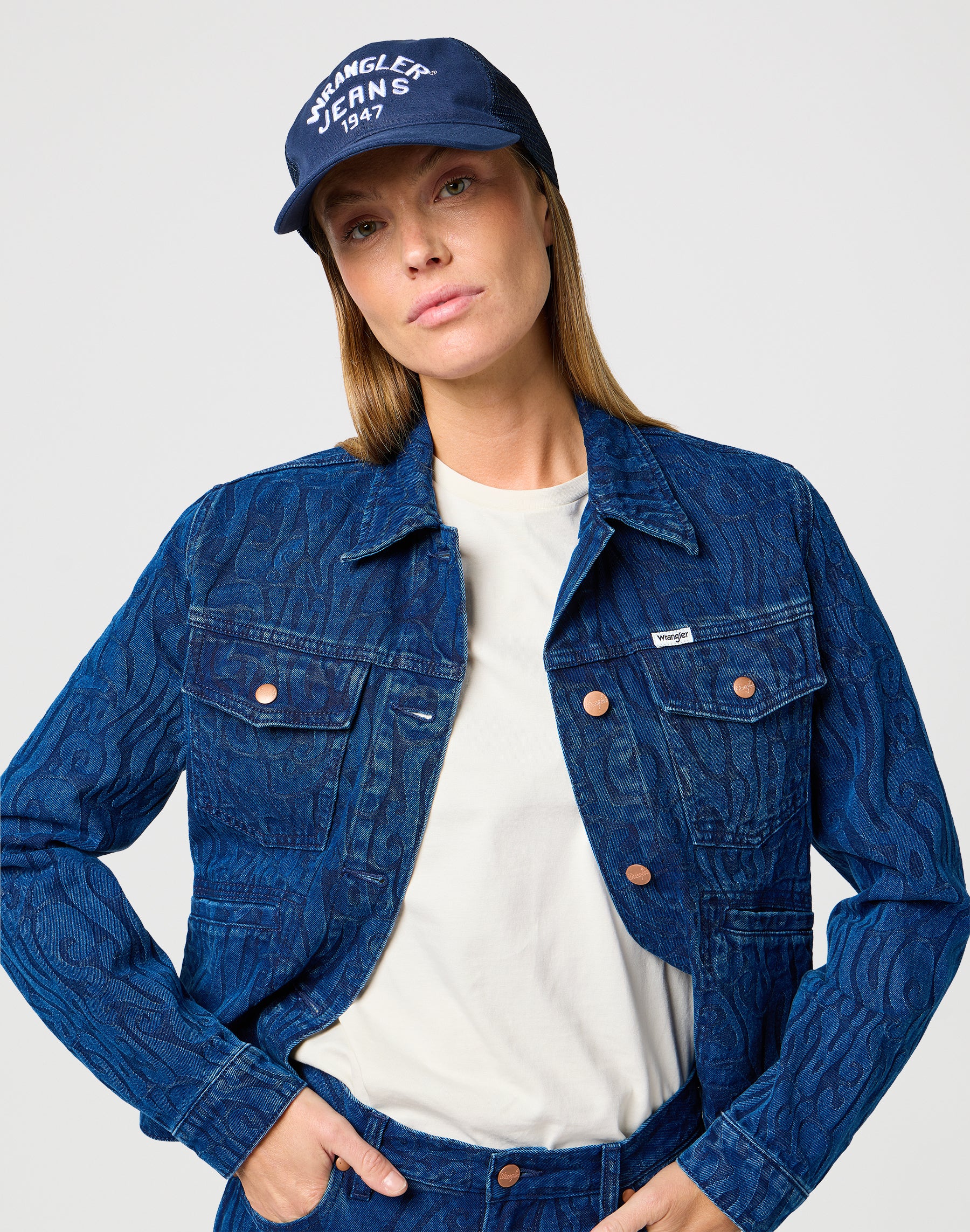 Casquette camionneur en marine foncé Casquettes Wrangler