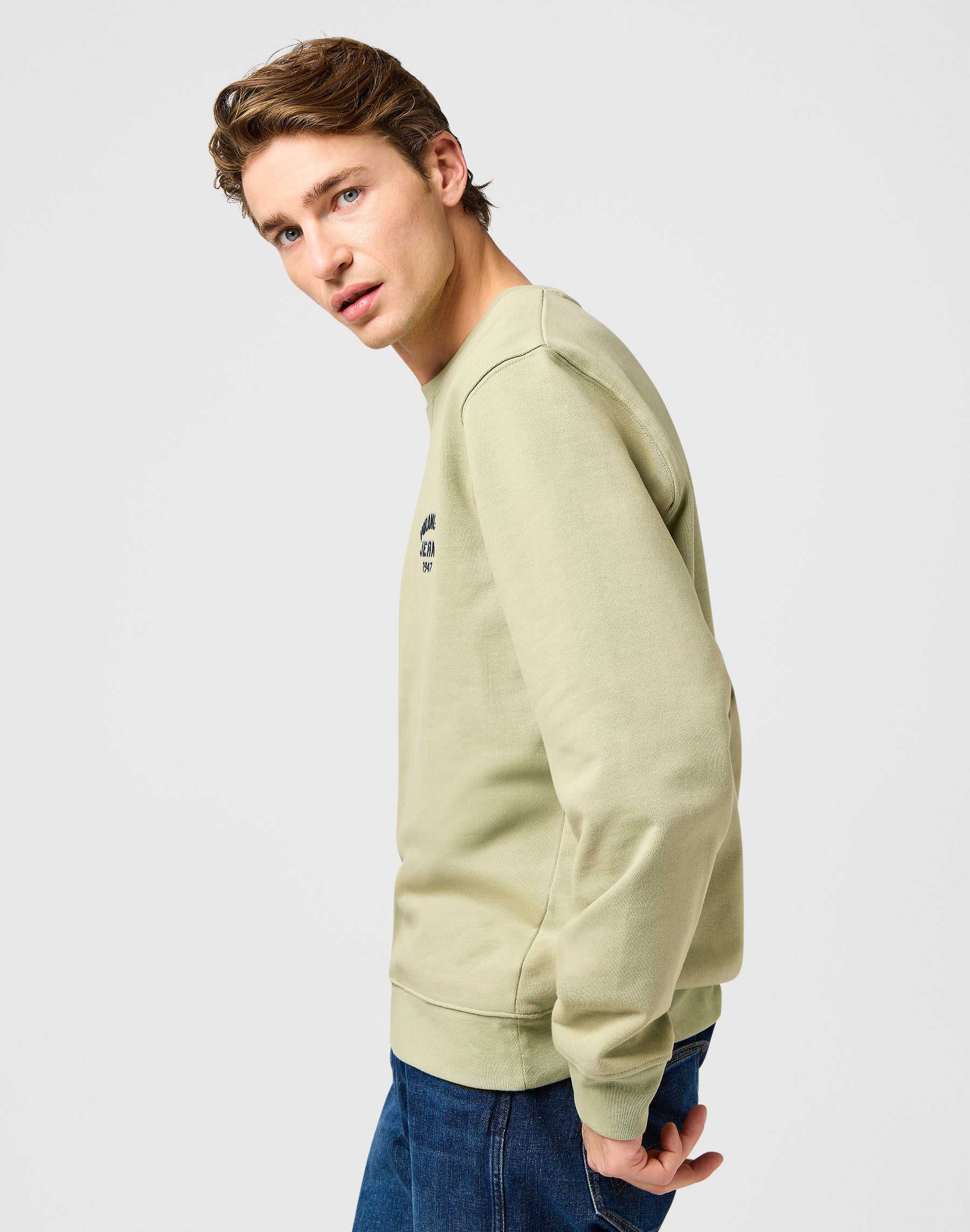 Small Logo Crew in Tea Sweatshirts Wrangler