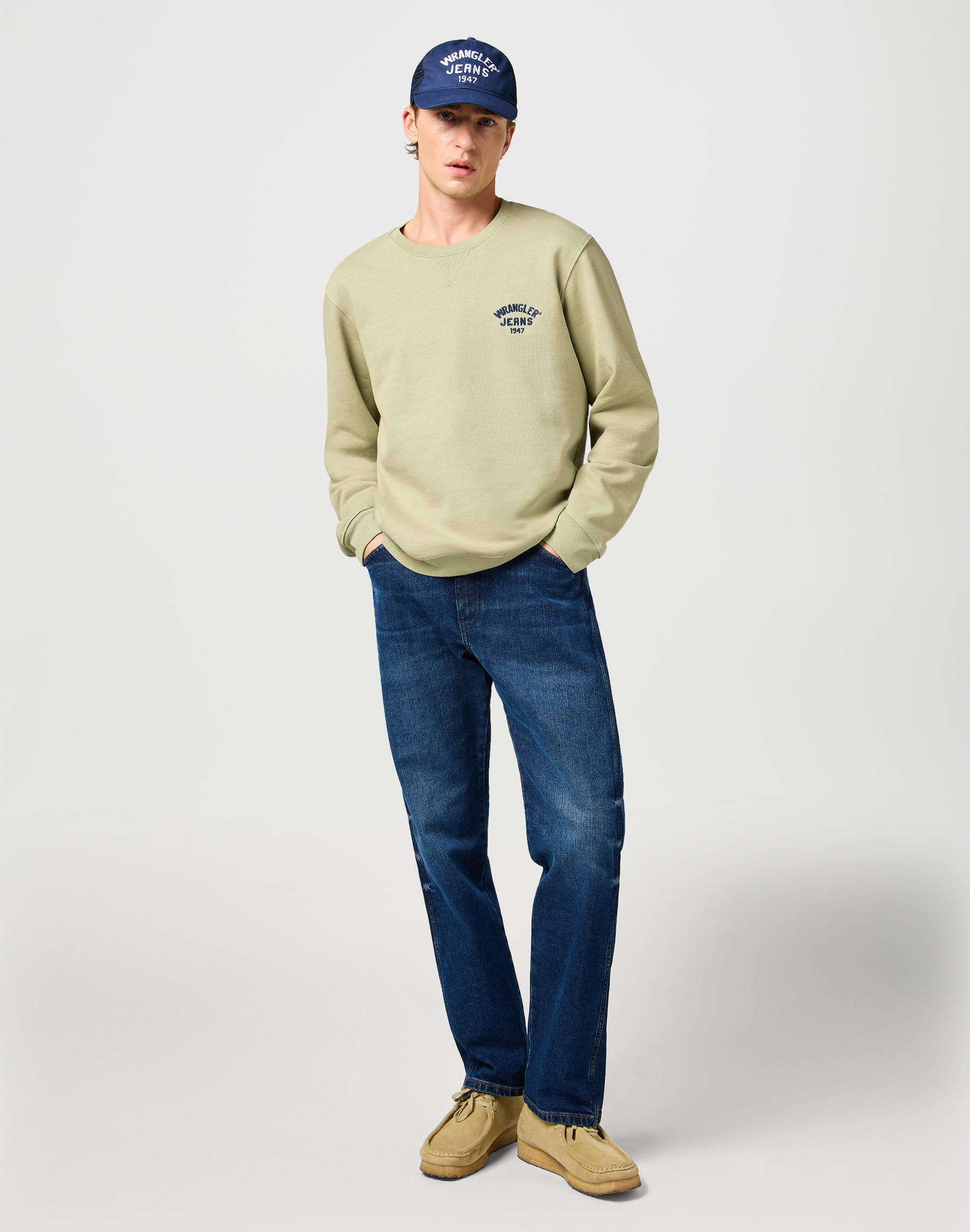 Small Logo Crew in Tea Sweatshirts Wrangler