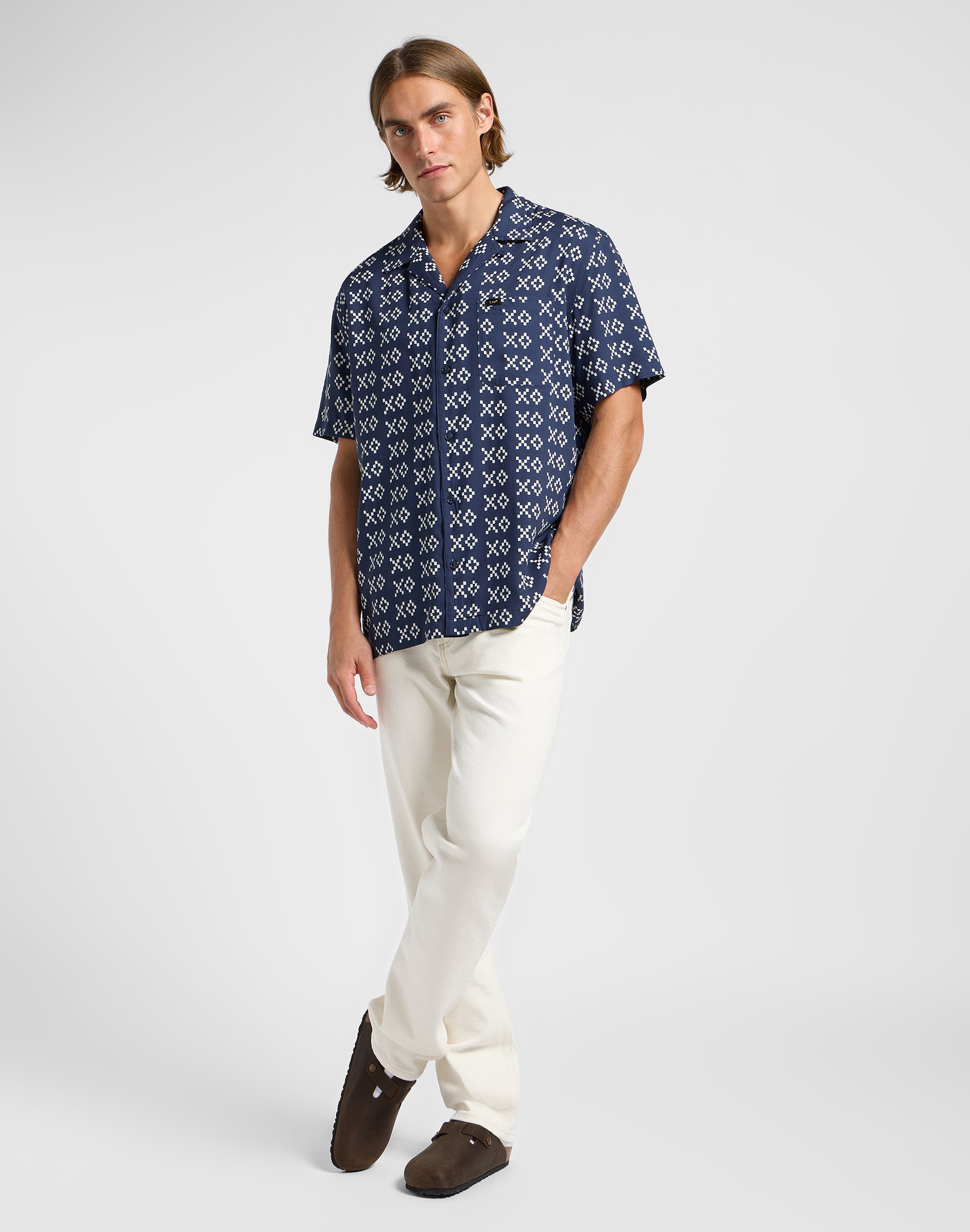 Resort Shirt in Rivet Ecru Chemises Lee