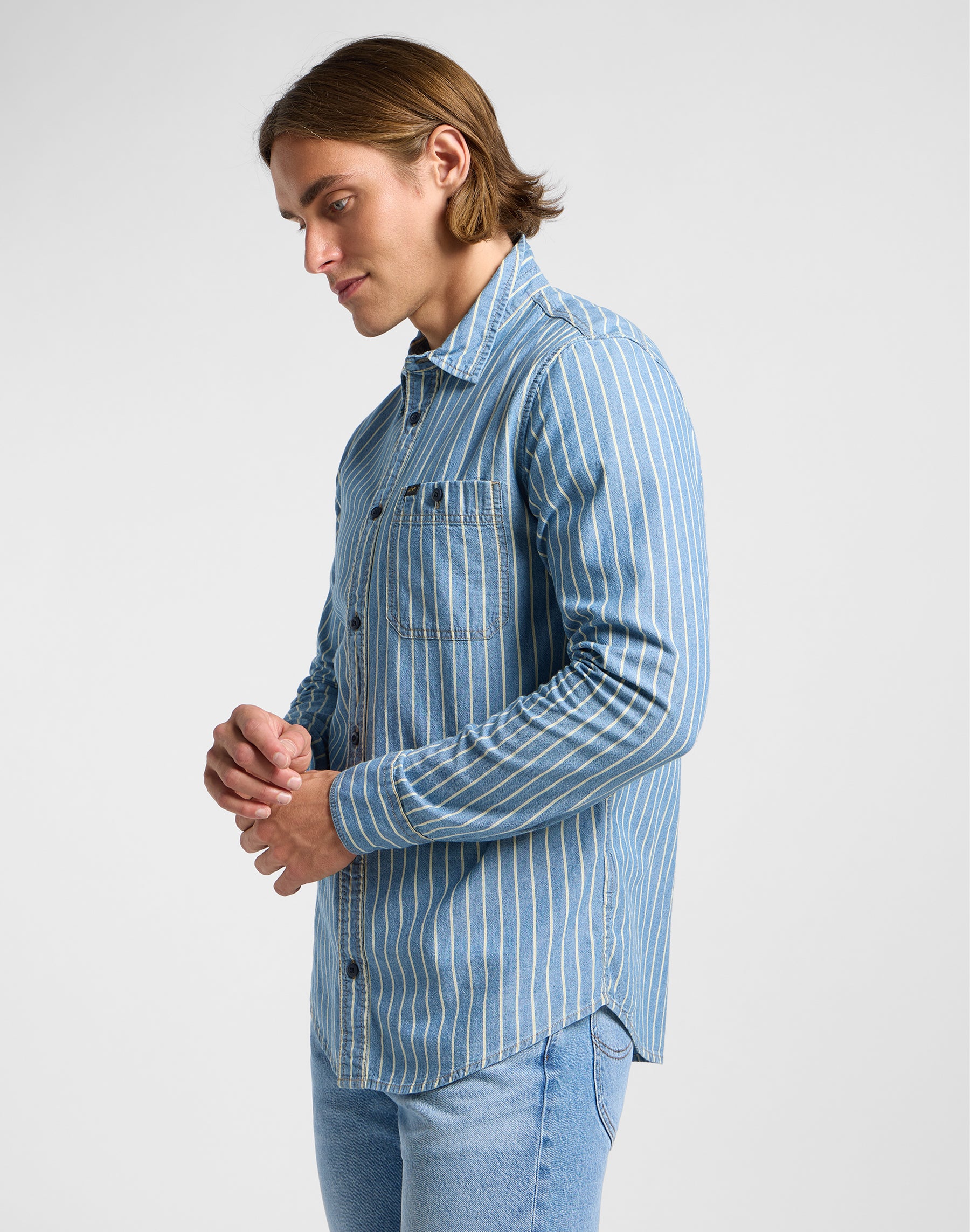 Leesure Shirt in Indigo Dobby Chemises Lee