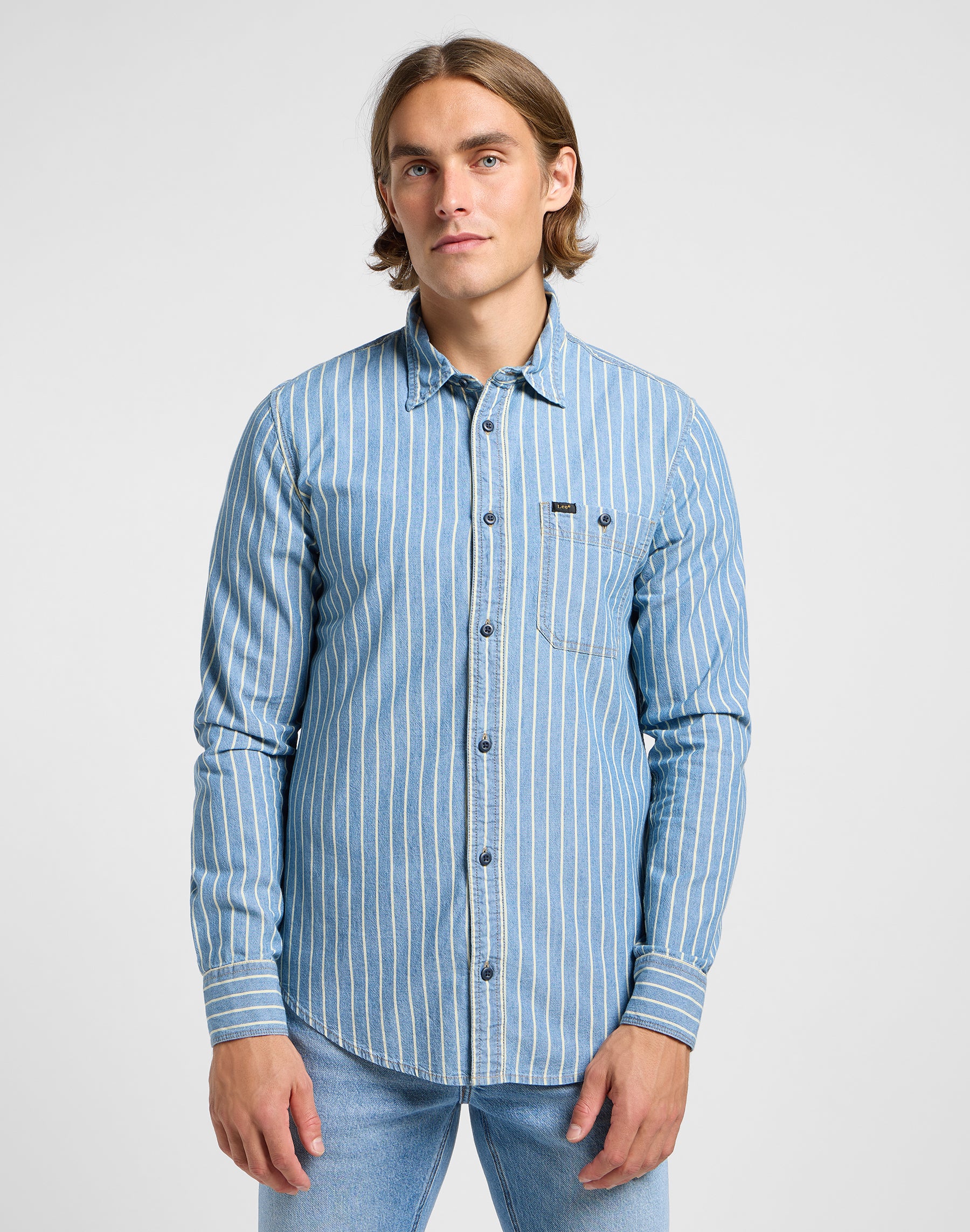 Leesure Shirt in Indigo Dobby Chemises Lee