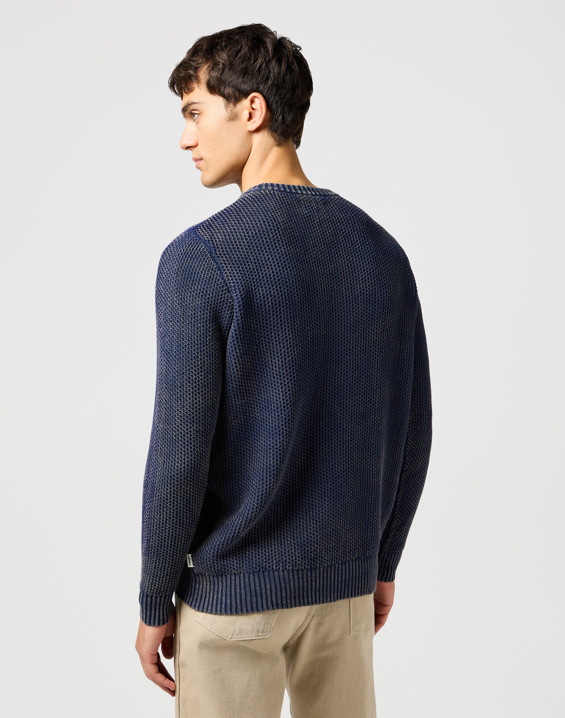 Sweat ras du cou bleu marine Pull Wrangler