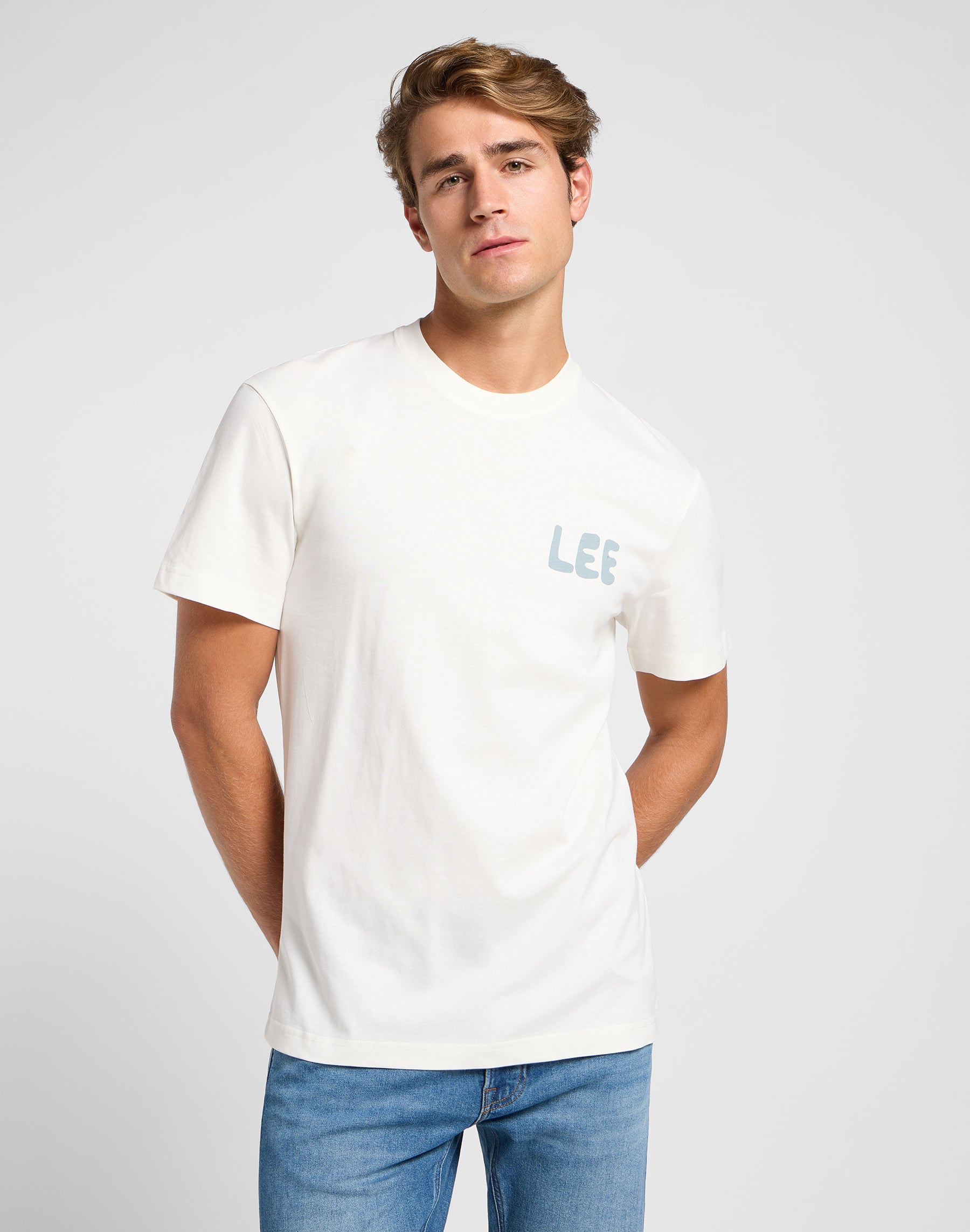 Tee-shirt Relaxed Graphic en écru T-shirts Lee