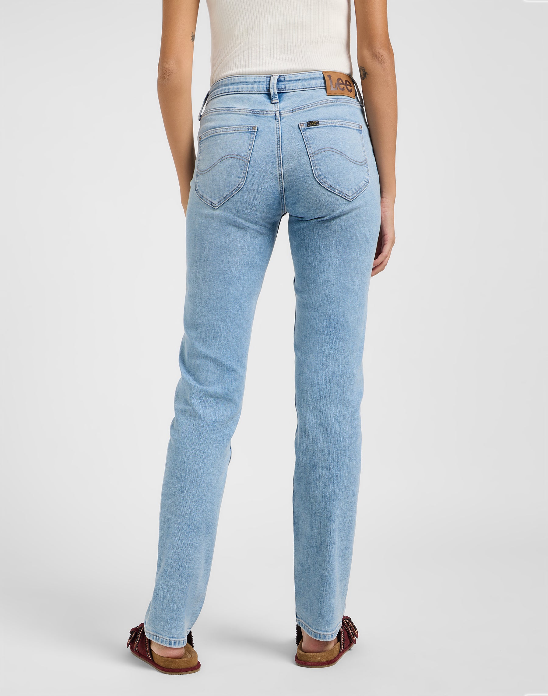 Marion Straight en Light Azul Jeans Lee
