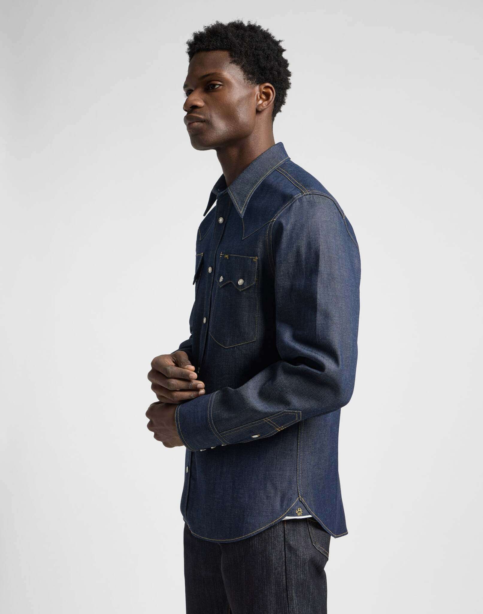 101 50S Western Shirt in Dry Blue Chemises Lee