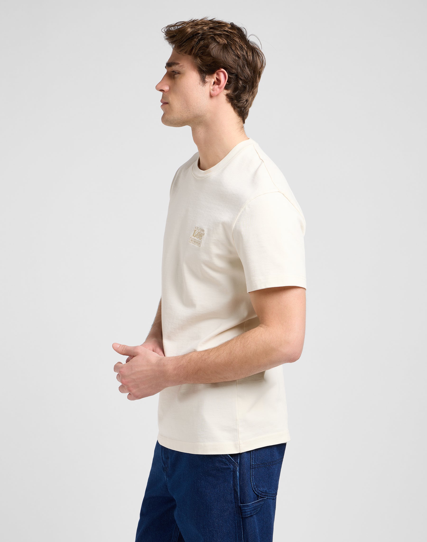 Tee Ww Essential en écru T-shirts Lee
