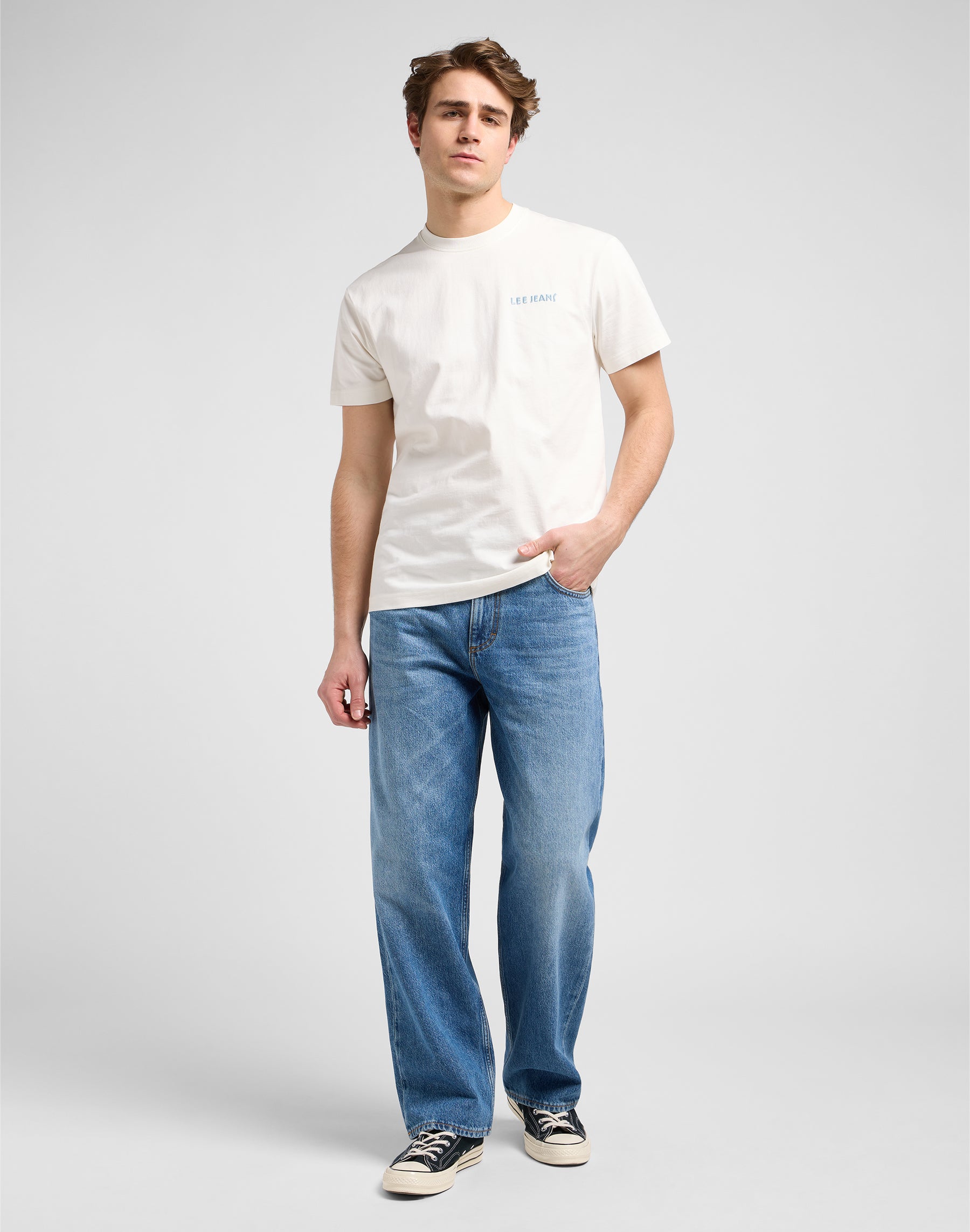 Tee-shirt Ss Relaxed Graphic en écru T-shirts Lee