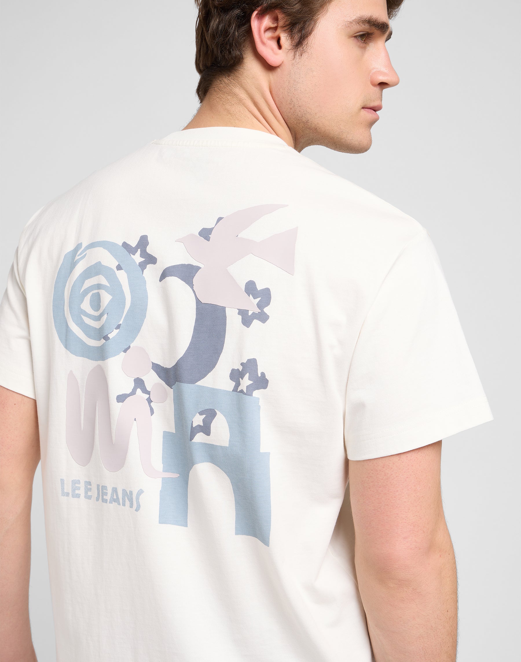 Tee-shirt Ss Relaxed Graphic en écru T-shirts Lee