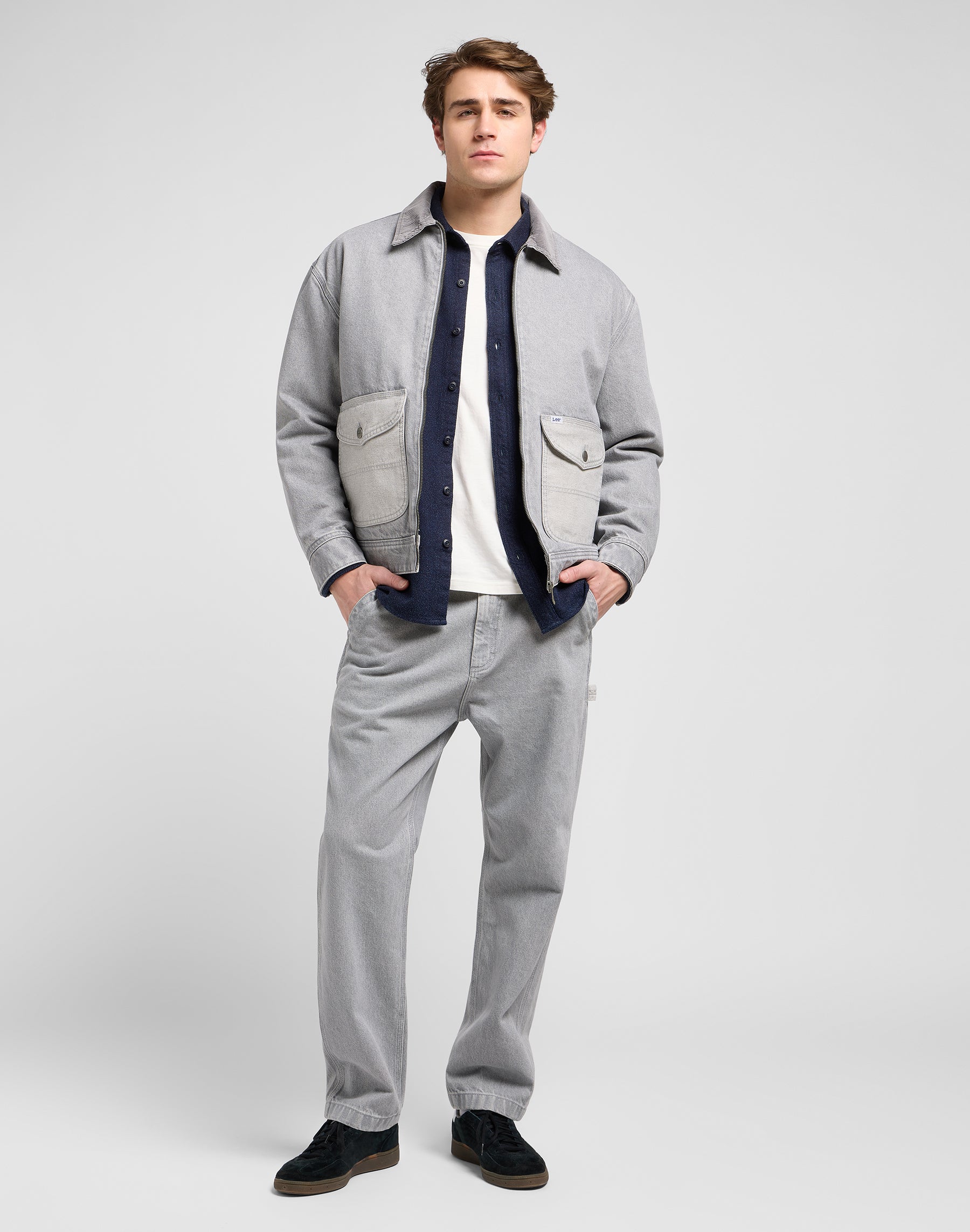 91U Utility Jacket in Gemini Grey Vestes Lee