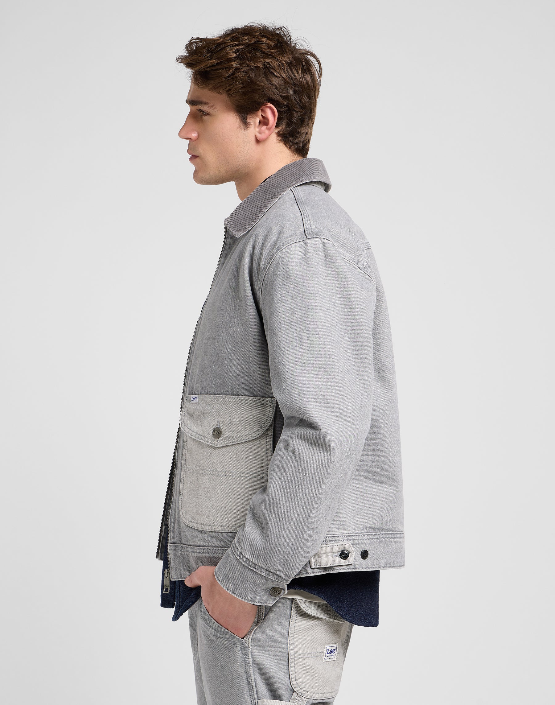 91U Utility Jacket in Gemini Grey Vestes Lee
