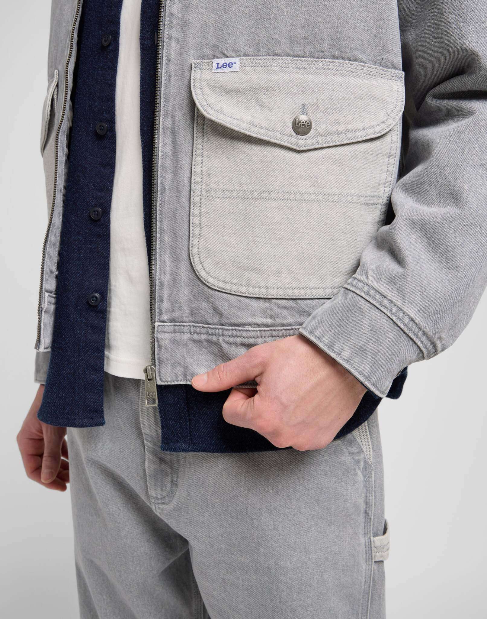 91U Utility Jacket in Gemini Grey Vestes Lee