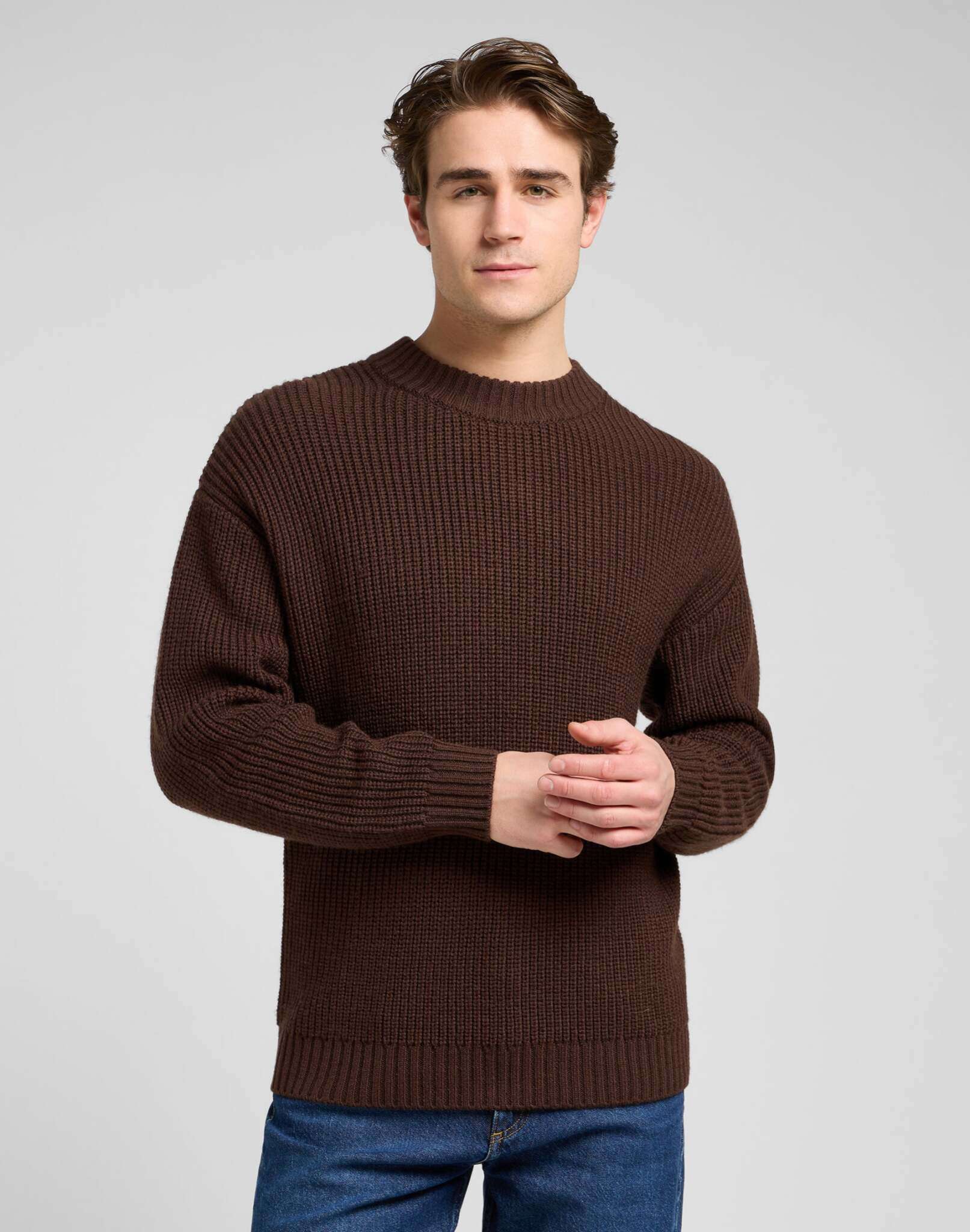 Chunky Crew Neck en arabica Pull Lee