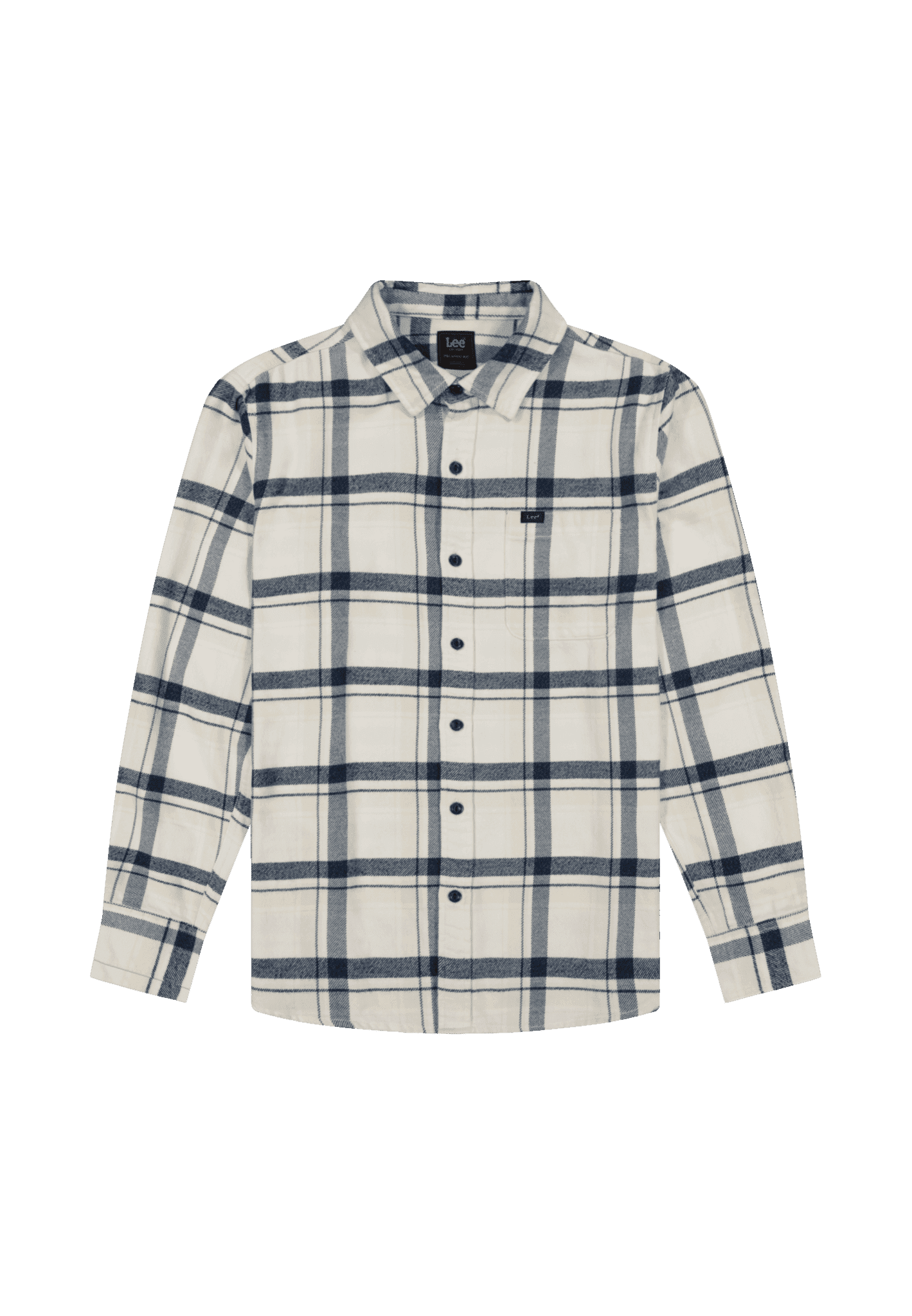 Chemise Mercantile en écru vintage Jaspe Plaid