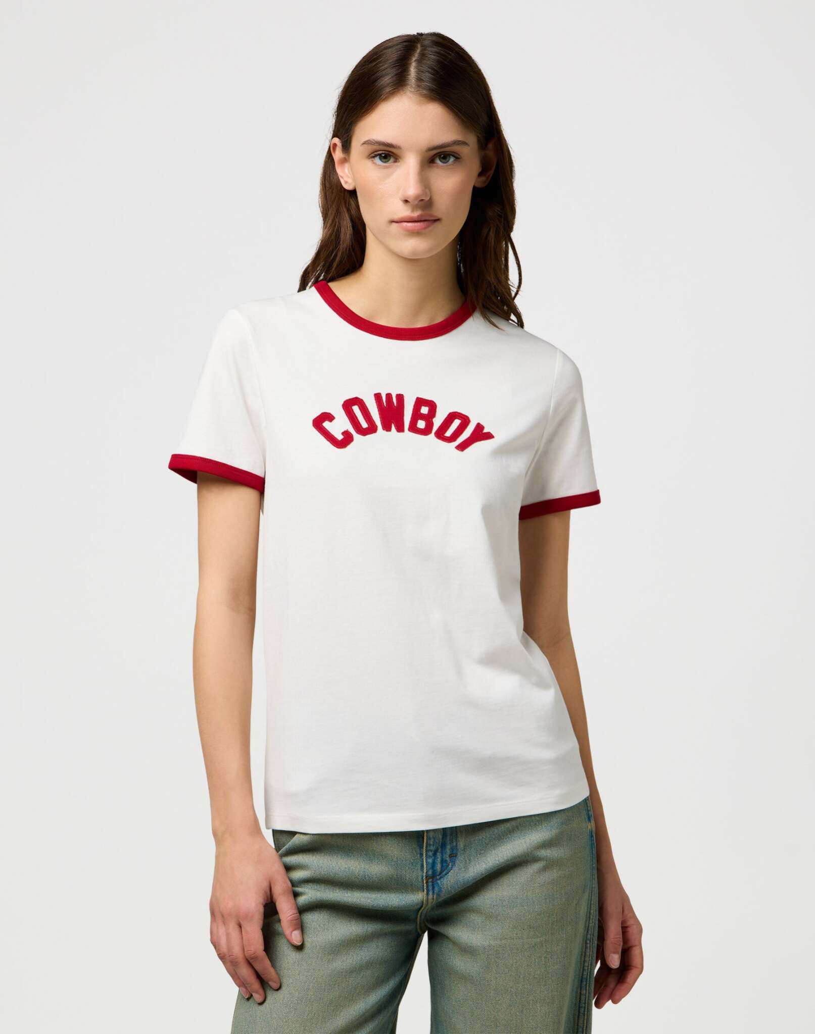 Ringer Tee in Worn White T-shirts Wrangler
