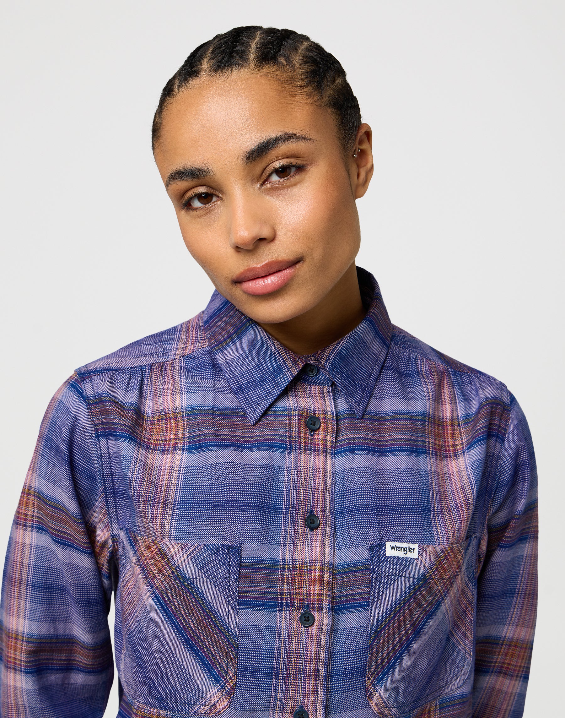 Femme Western Shirt in Earth Red Chemises Wrangler