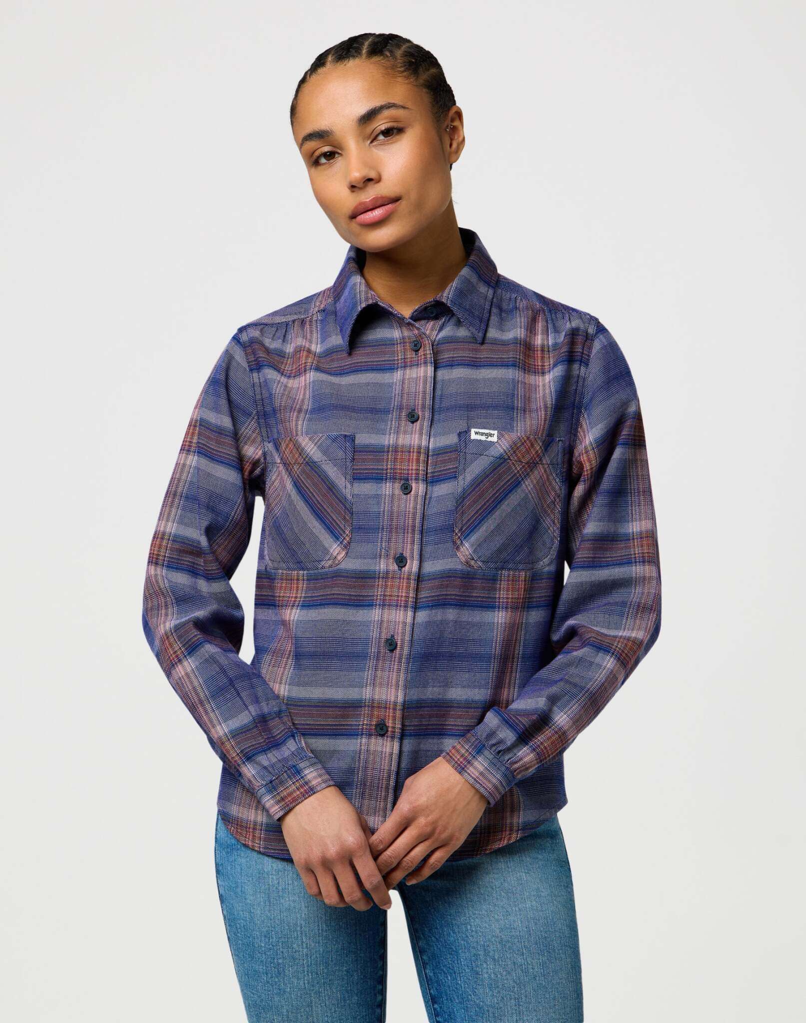 Femme Western Shirt in Earth Red Chemises Wrangler