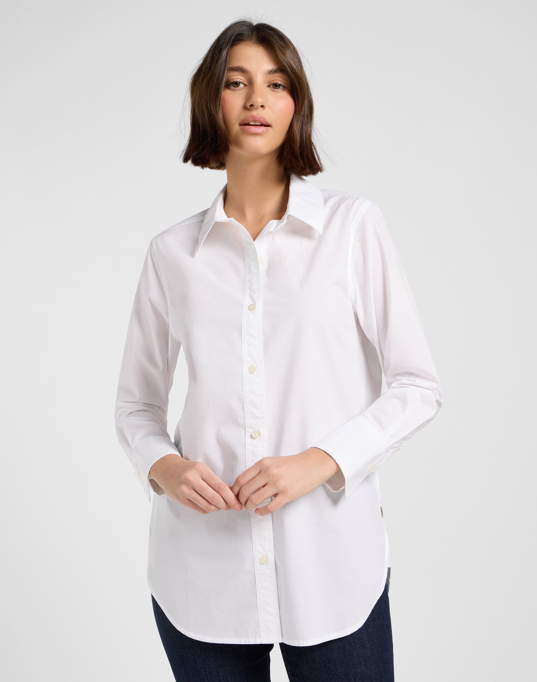 Classic Shirt in Bright White Chemises Lee