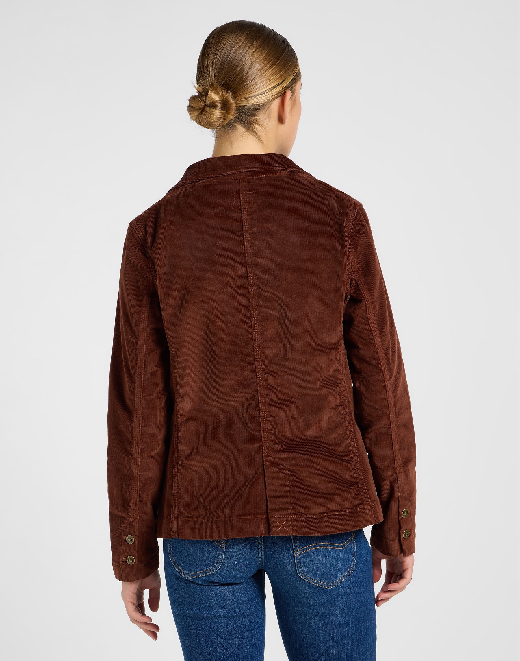 Structured Blazer in Luxe Brown Vestes Lee