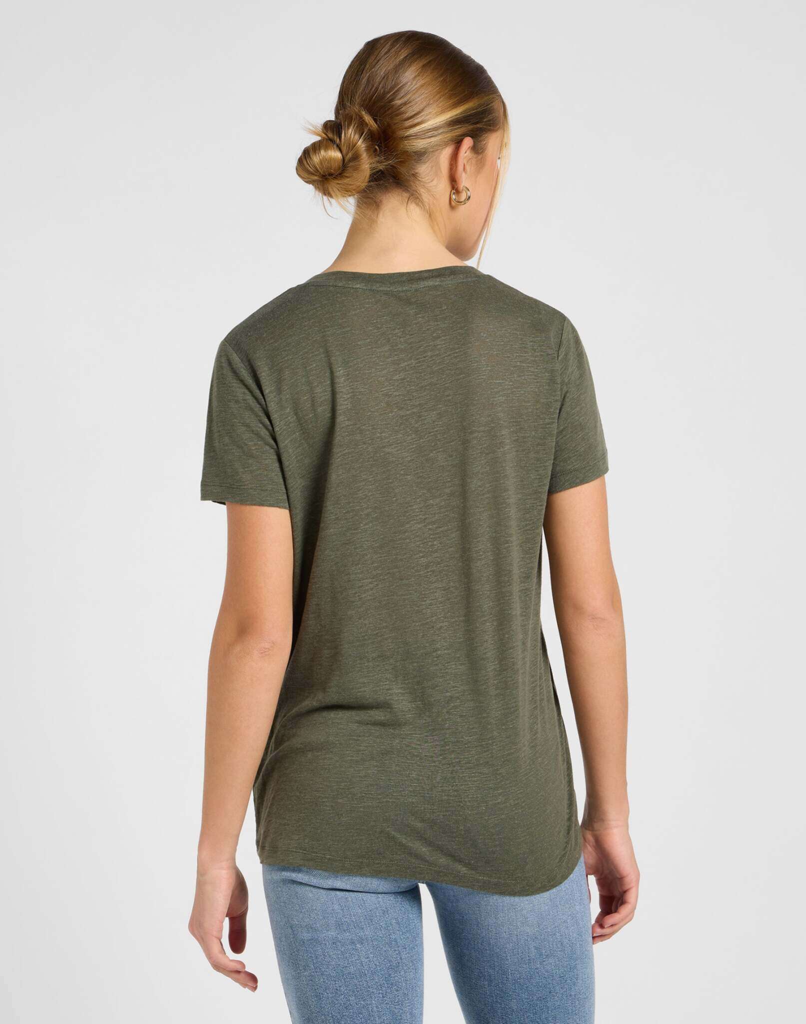 Tee-shirt col en V Oak Moss T-shirts Lee