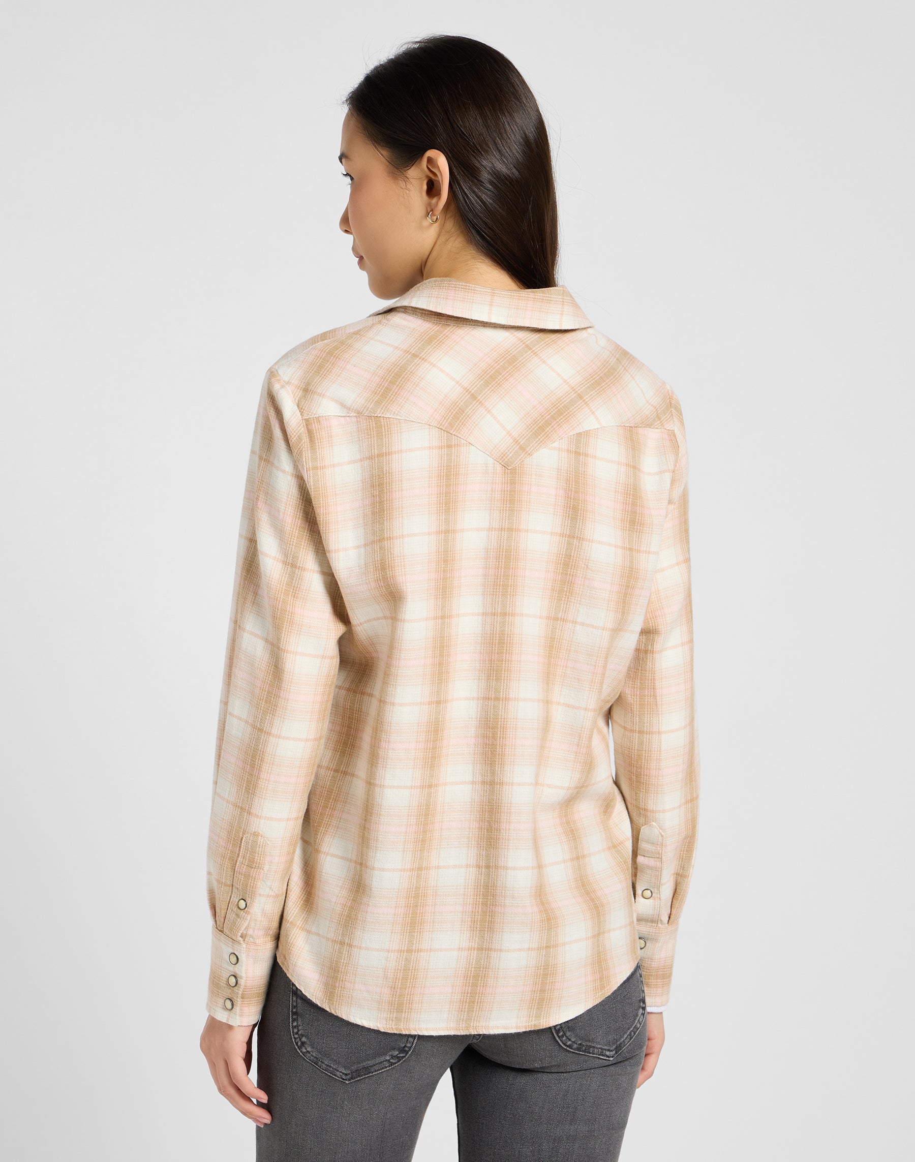 Chemise Western régulière à carreaux Kaki Chemises Lee