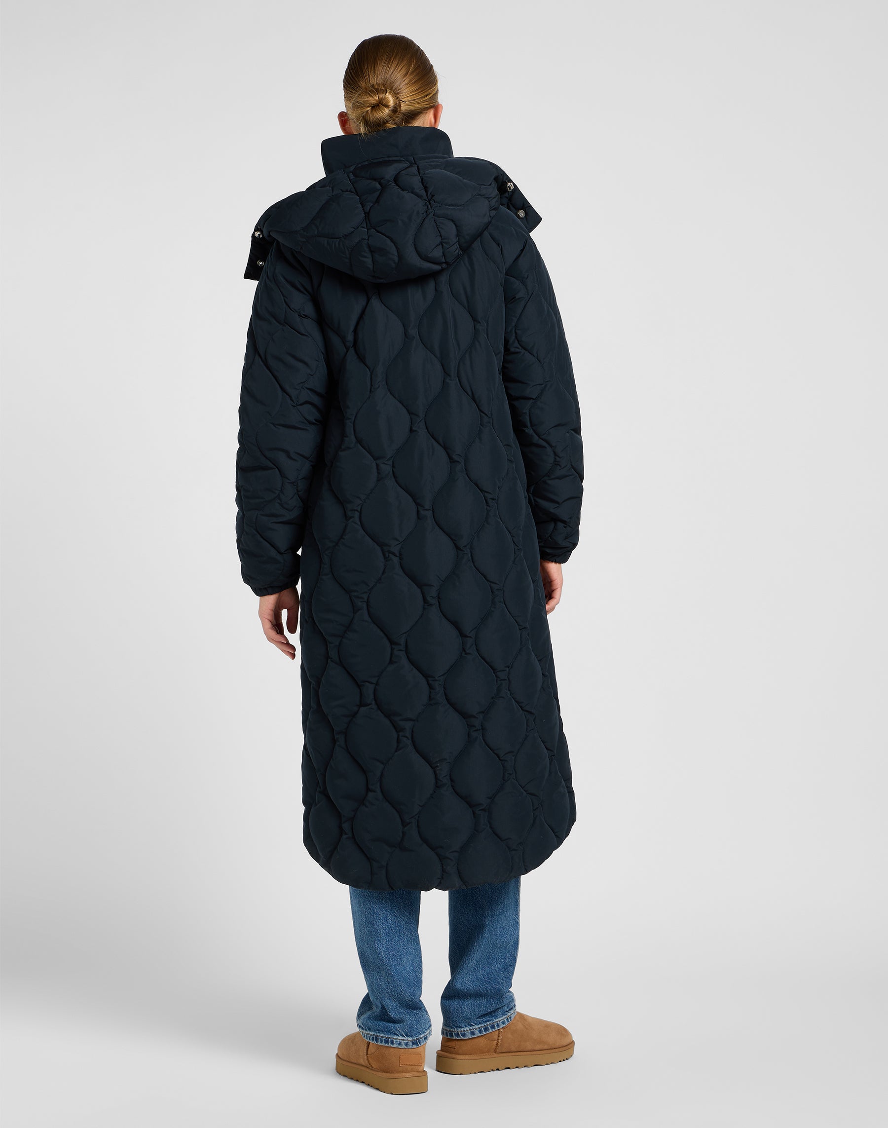 Long Puffer in Unionall Black Vestes Lee