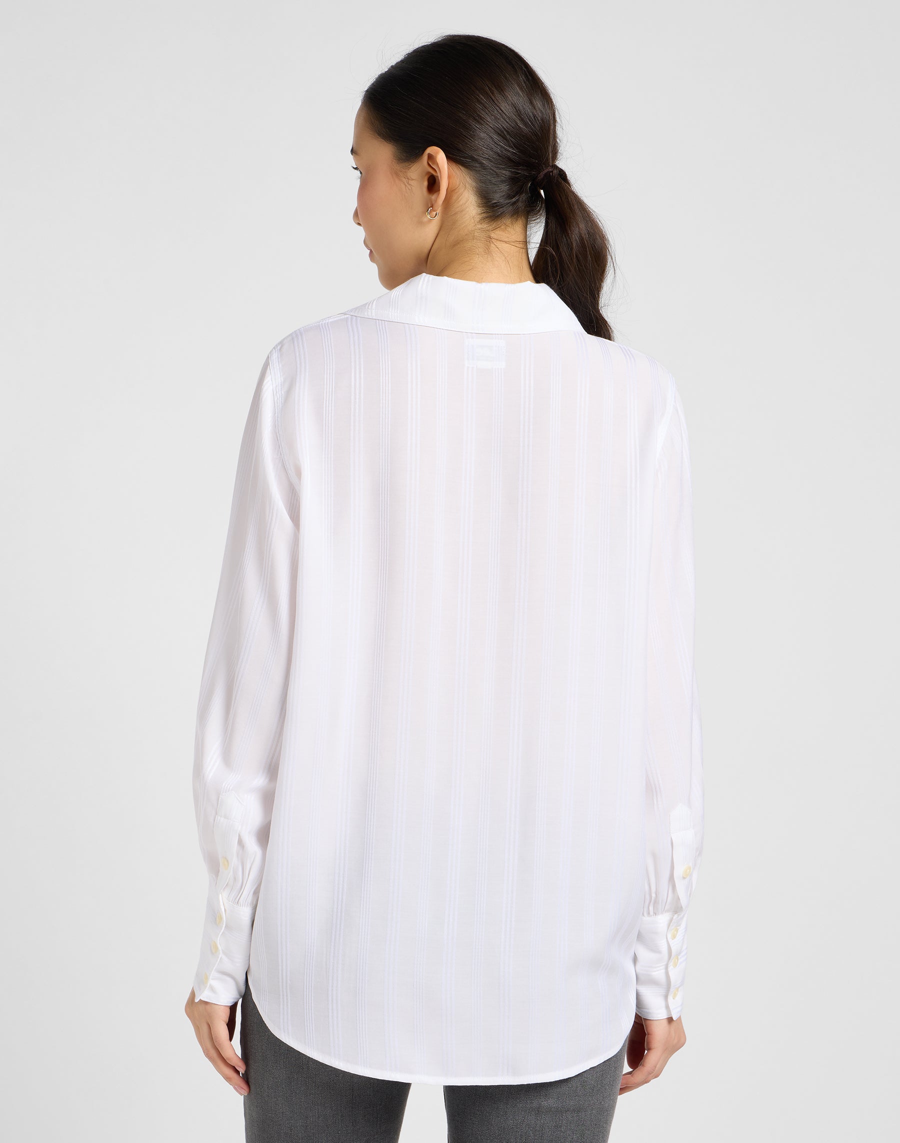 Balloon Sleeve Shirt in Bright White Chemises Lee