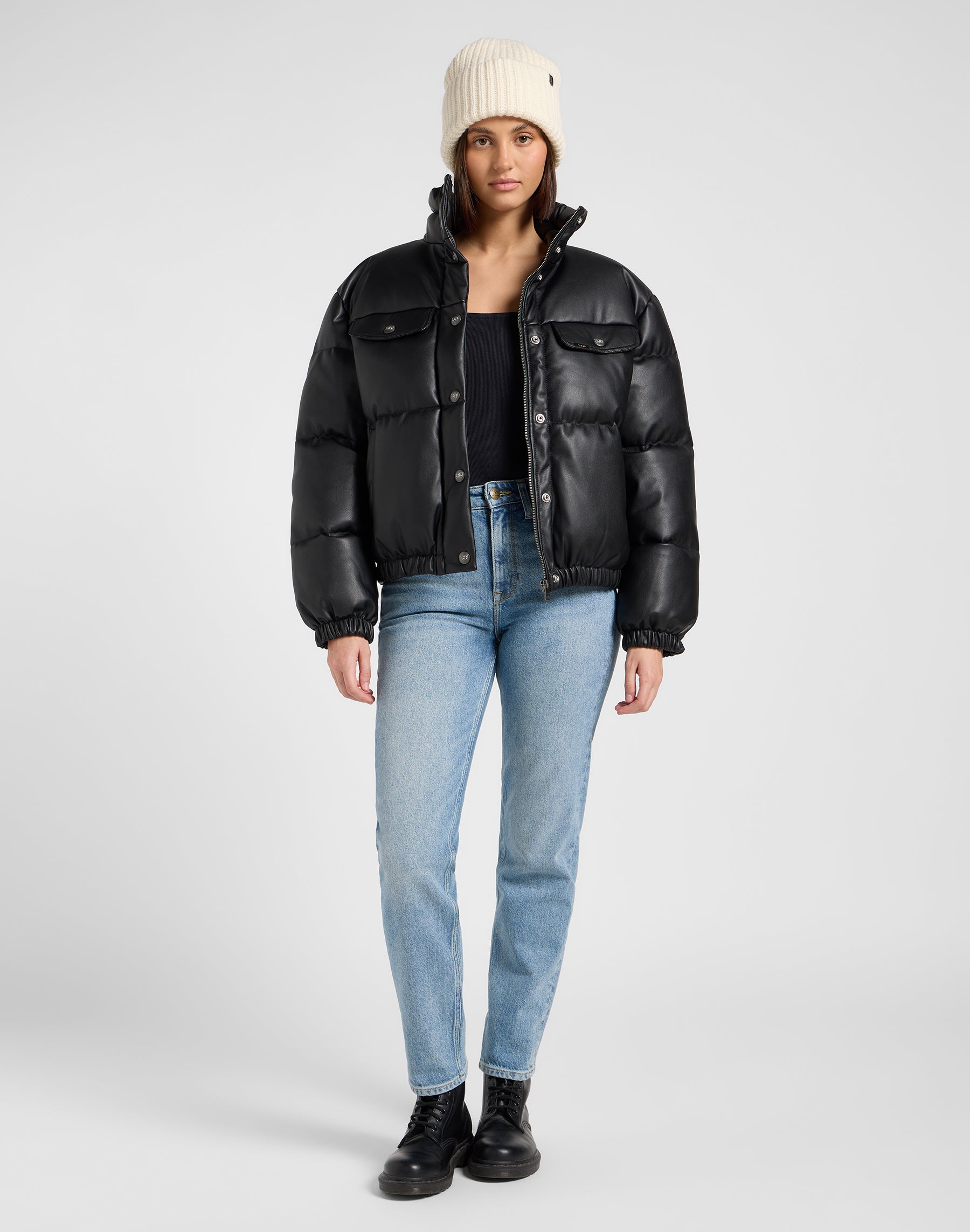 Rider Puffer Jacket in Unionall Black Vestes Lee
