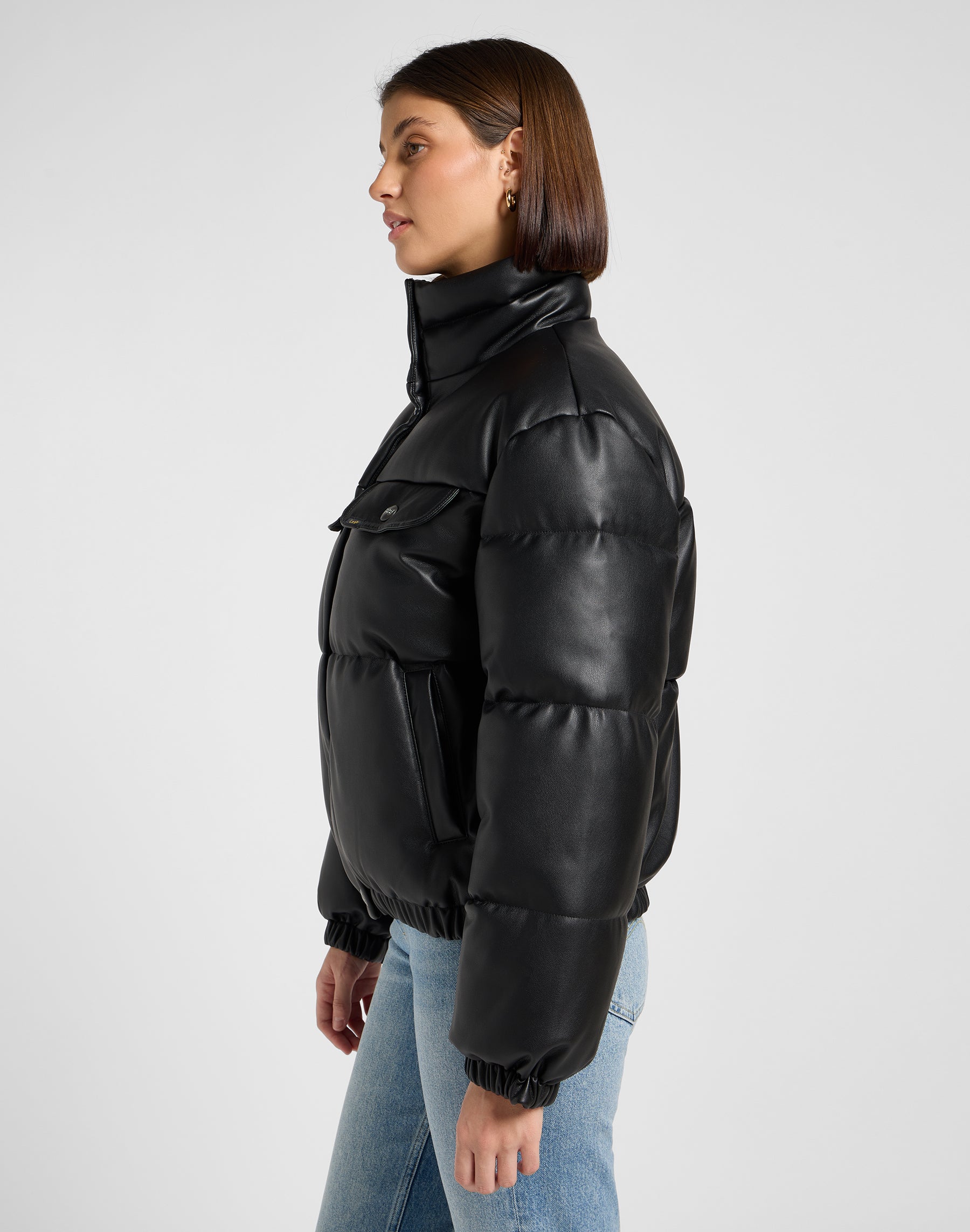 Rider Puffer Jacket in Unionall Black Vestes Lee