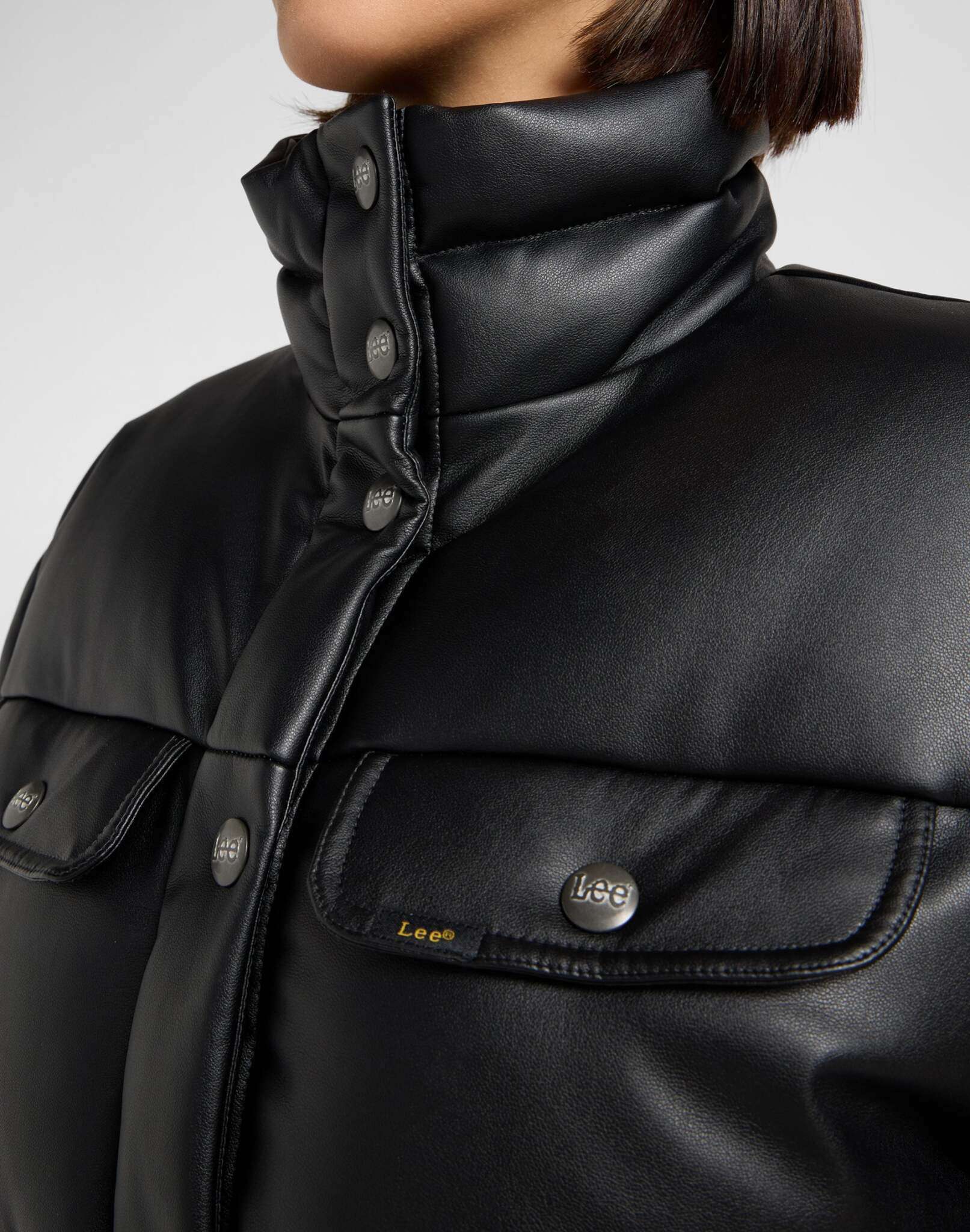 Rider Puffer Jacket in Unionall Black Vestes Lee